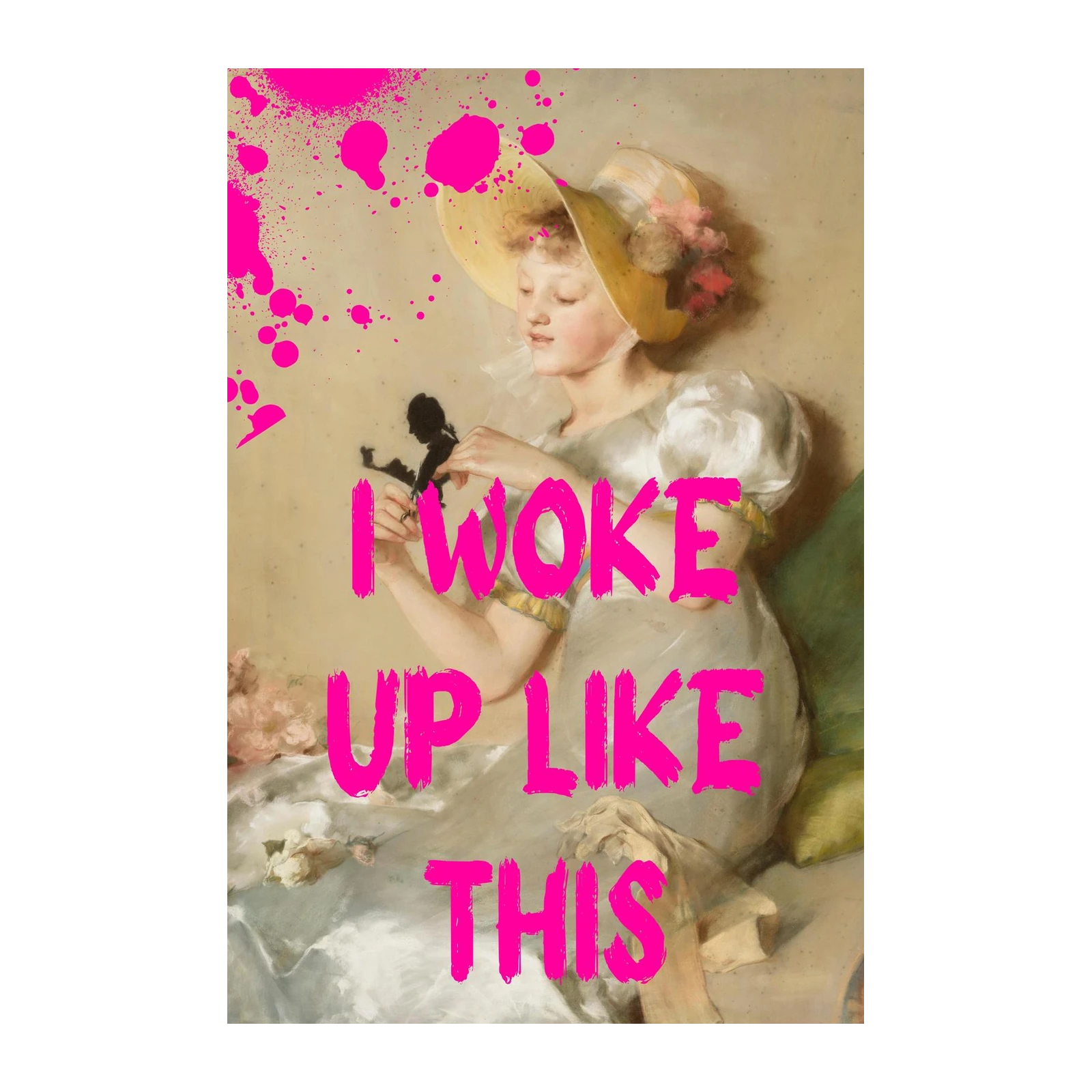 Vintage Girl I Woke Up Like This Wall Art