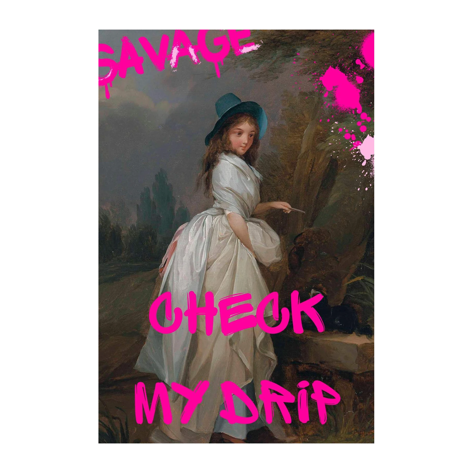 Savage Drip Classic Girl Wall Art