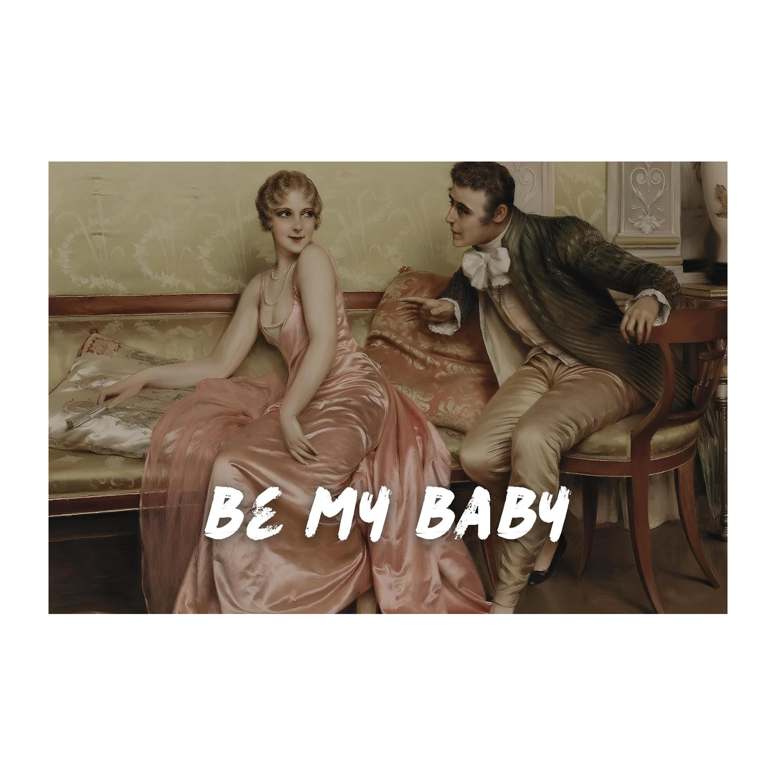 Vintage Romance "Be My Baby" Wall Art