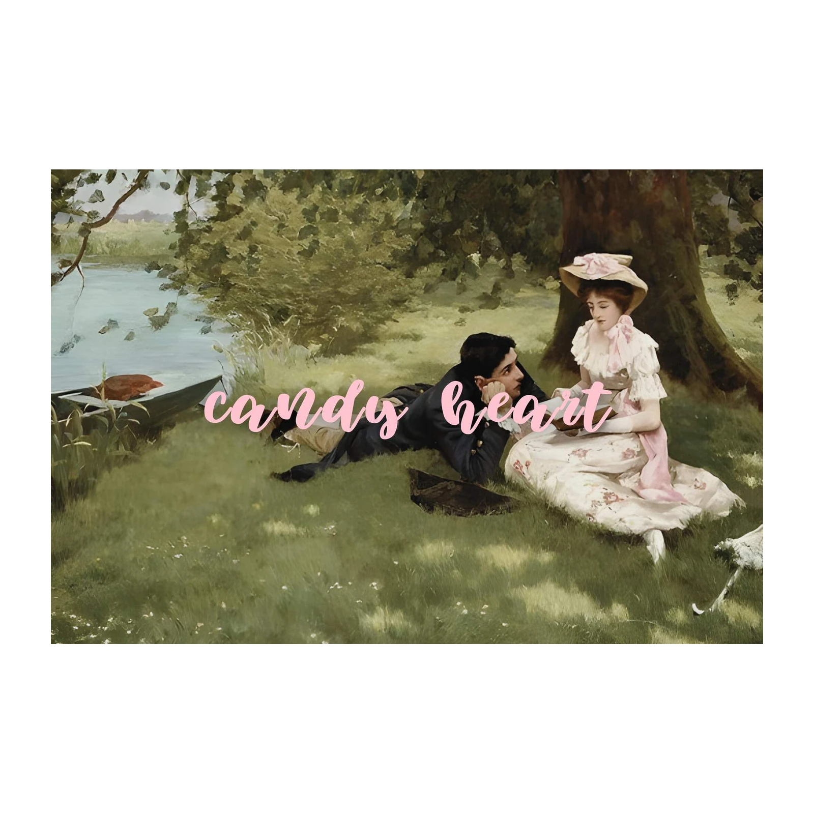 Vintage Romance Meadow Couple Wall Art