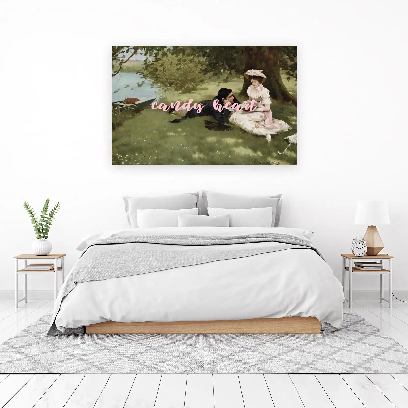 Vintage Romance Meadow Couple Wall Art