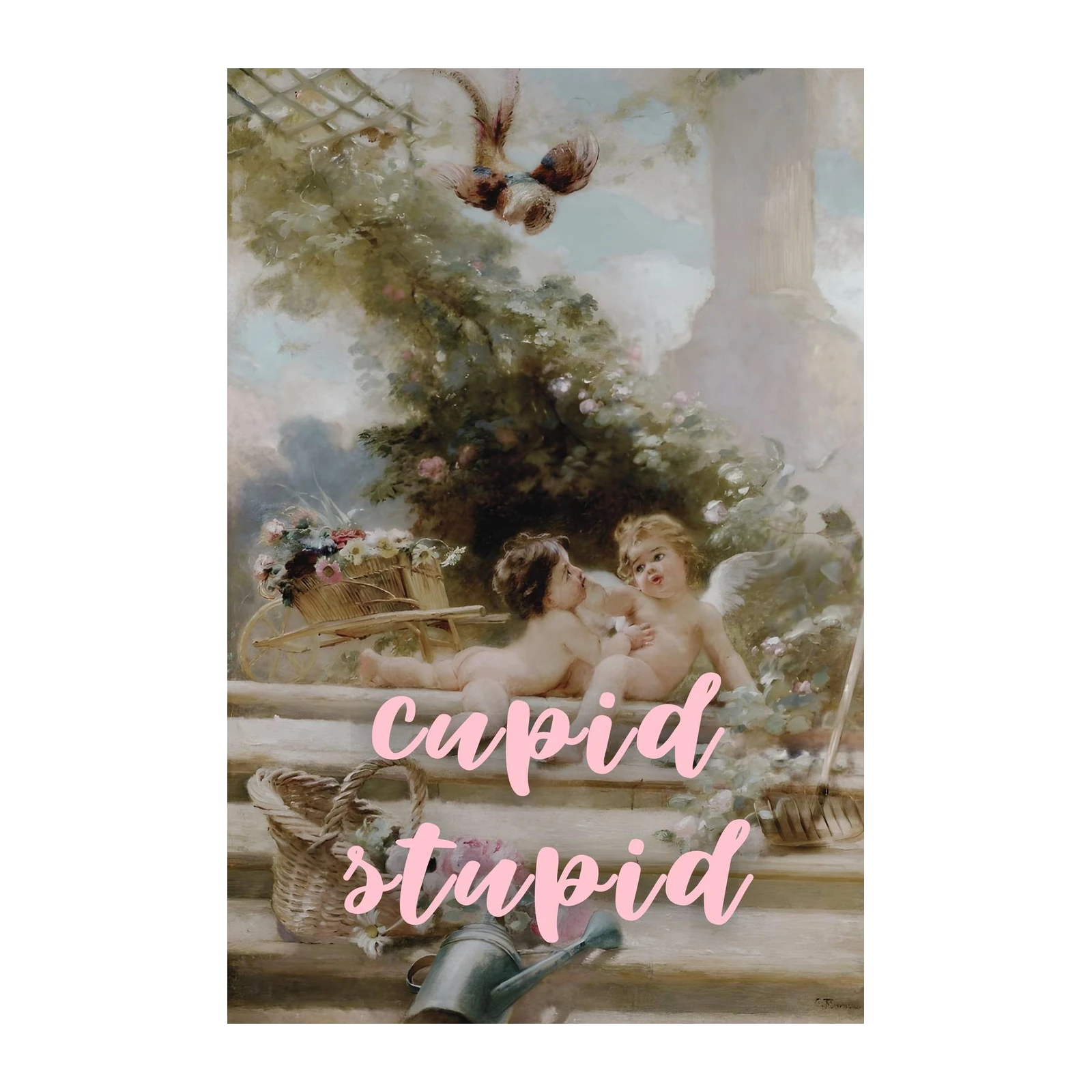 Charming Cherubs Romantic Garden Wall Art