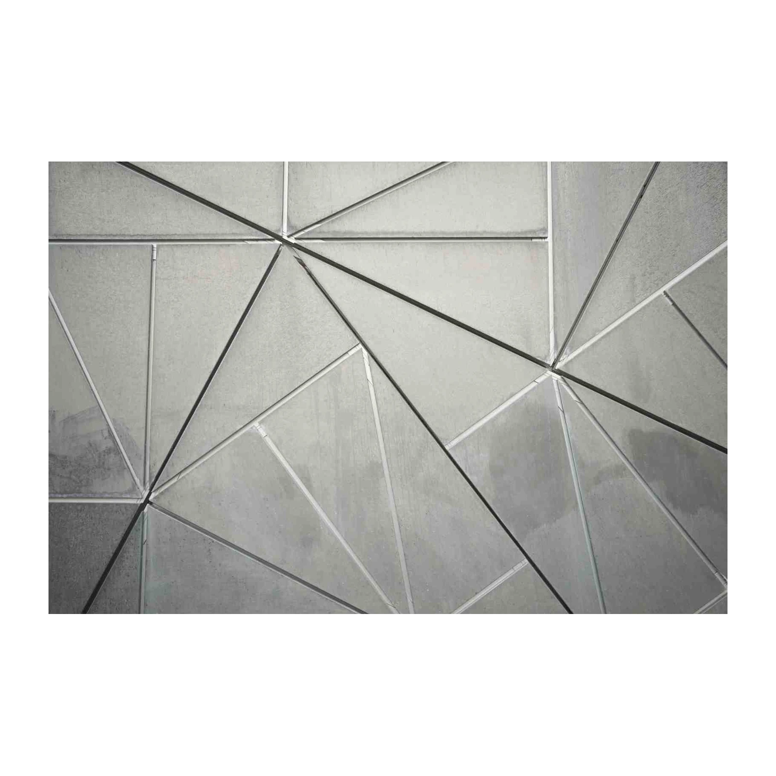 Modern Geometric Grey Facade Wall Art