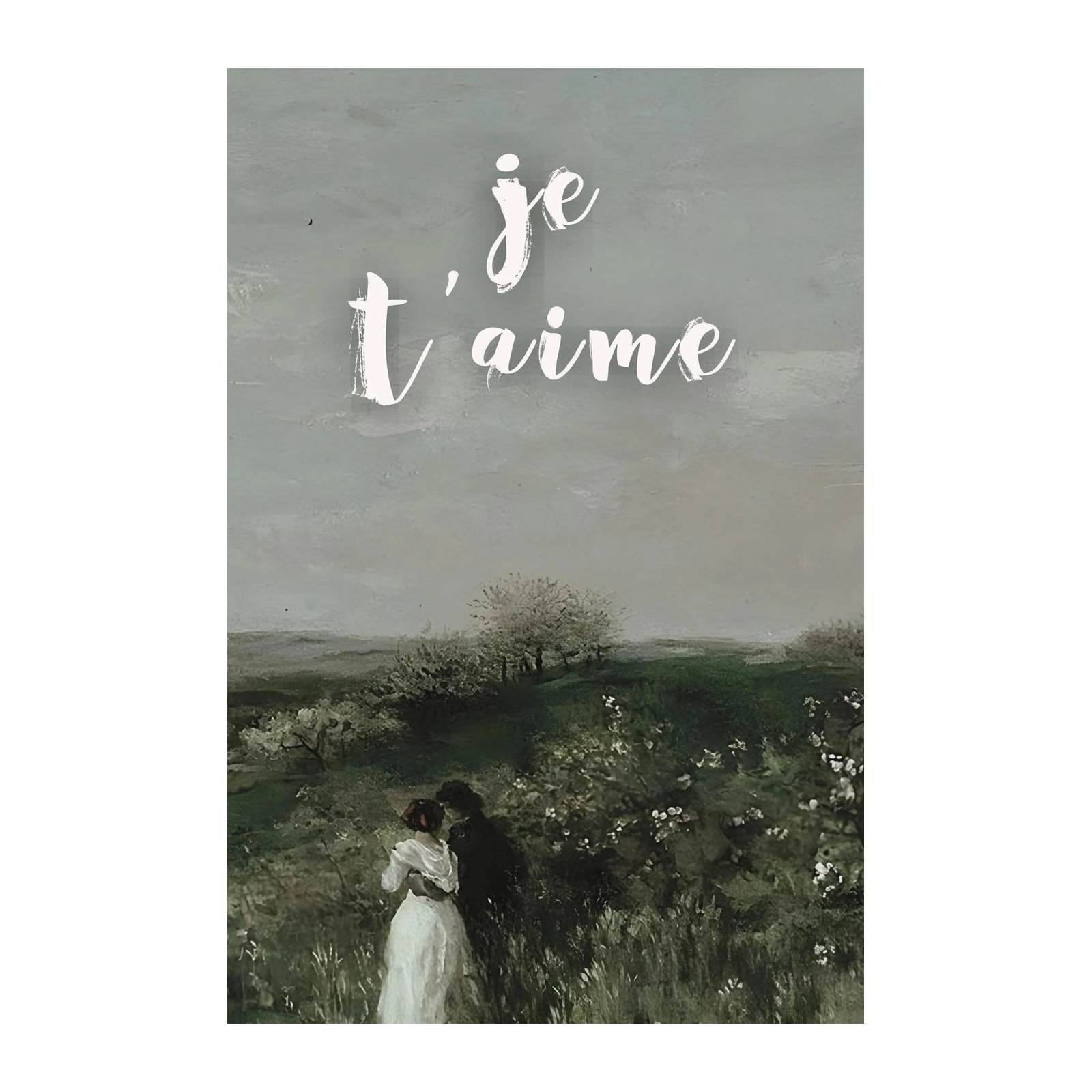 Romantic "Je t'aime" Landscape Wall Art