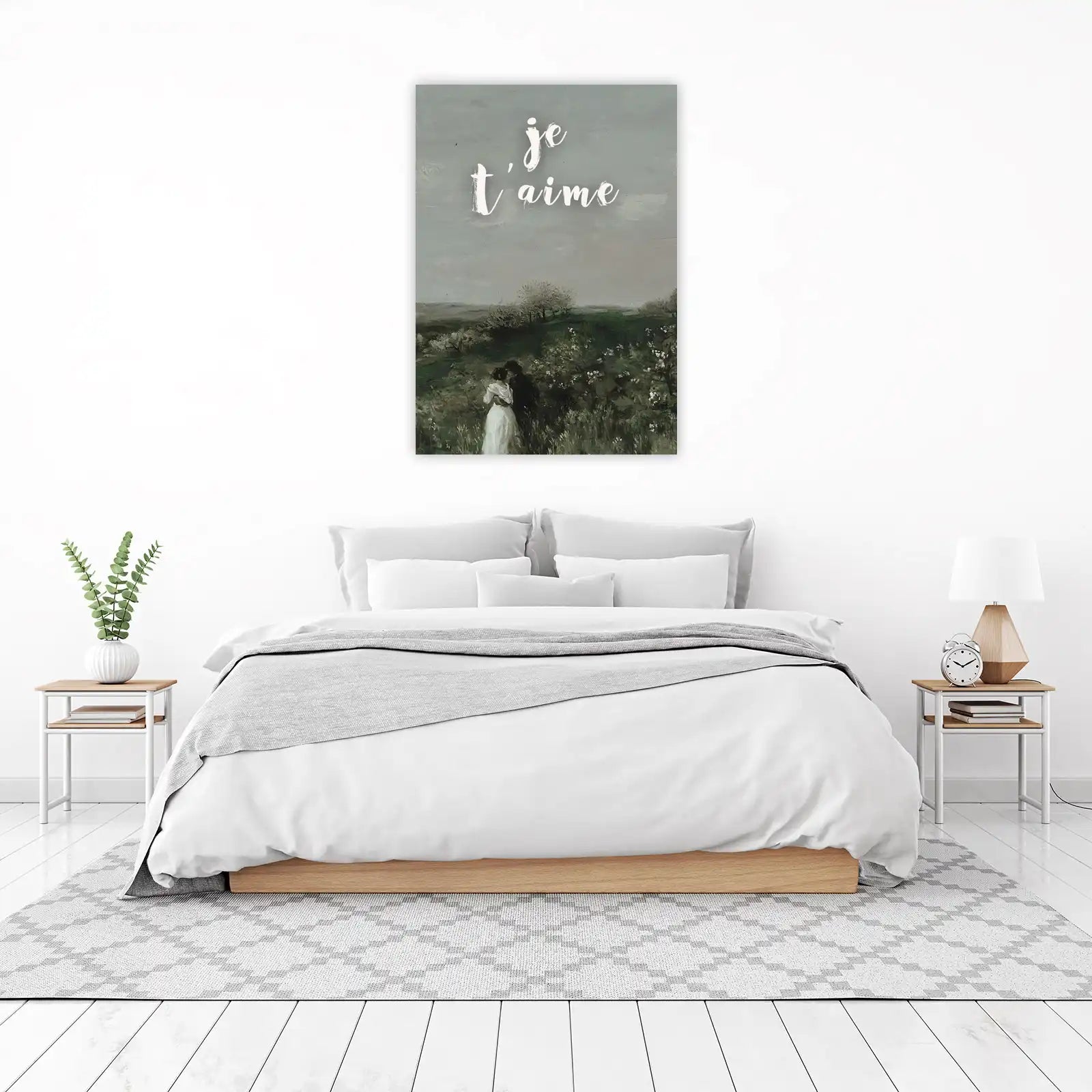 Romantic "Je t'aime" Landscape Wall Art
