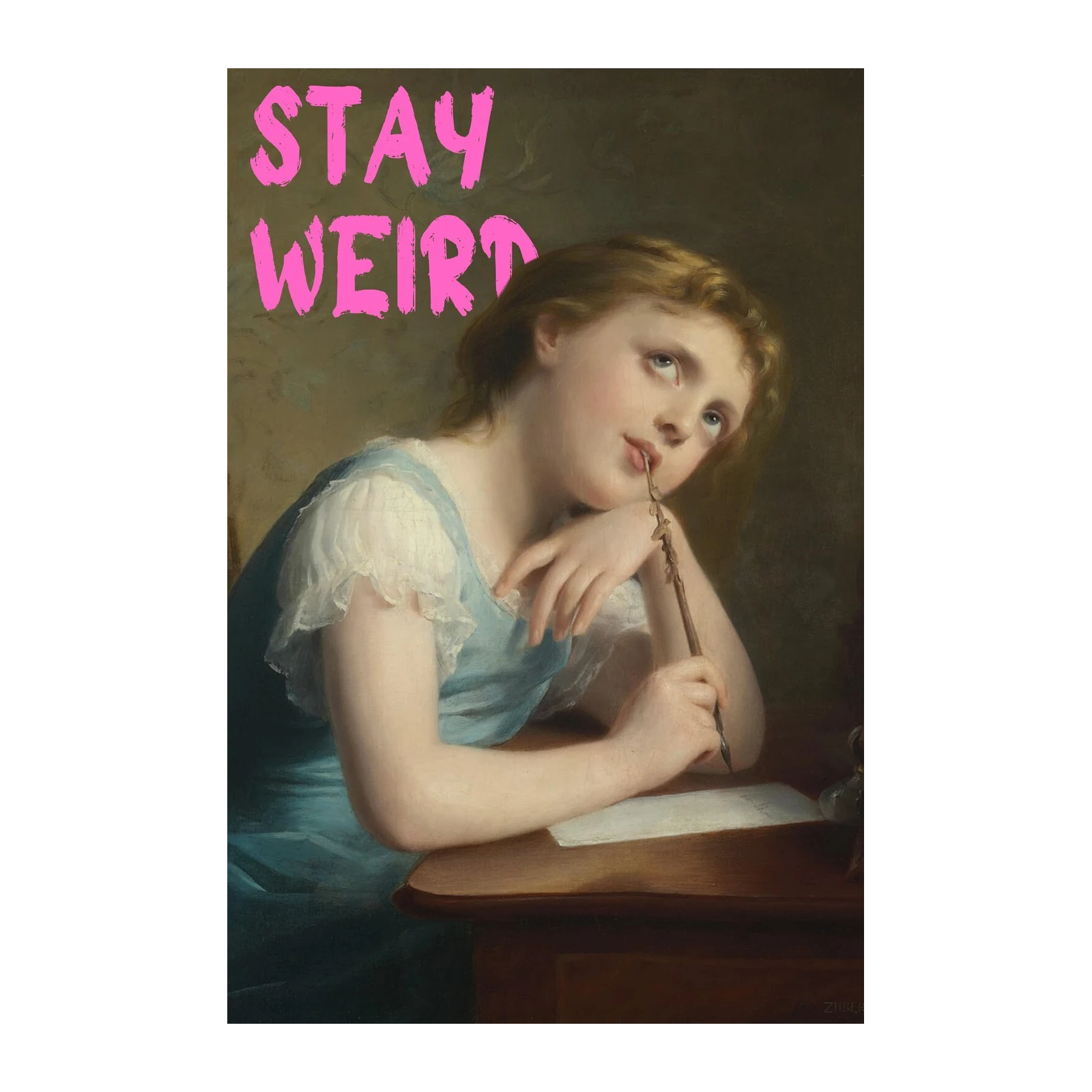 Stay Weird Vintage Portrait Wall Art