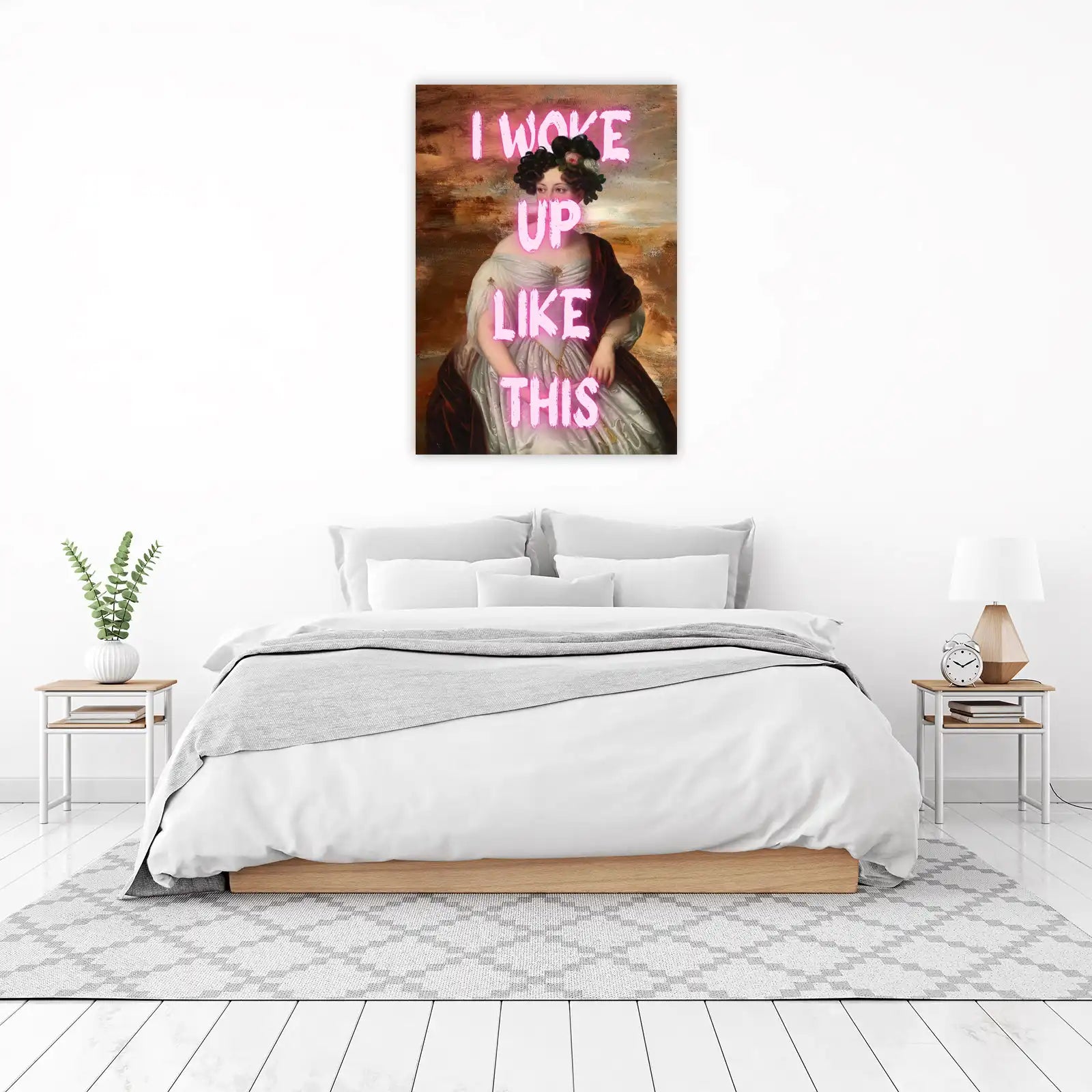 Vintage Portrait I Woke Up Like This Wall Art