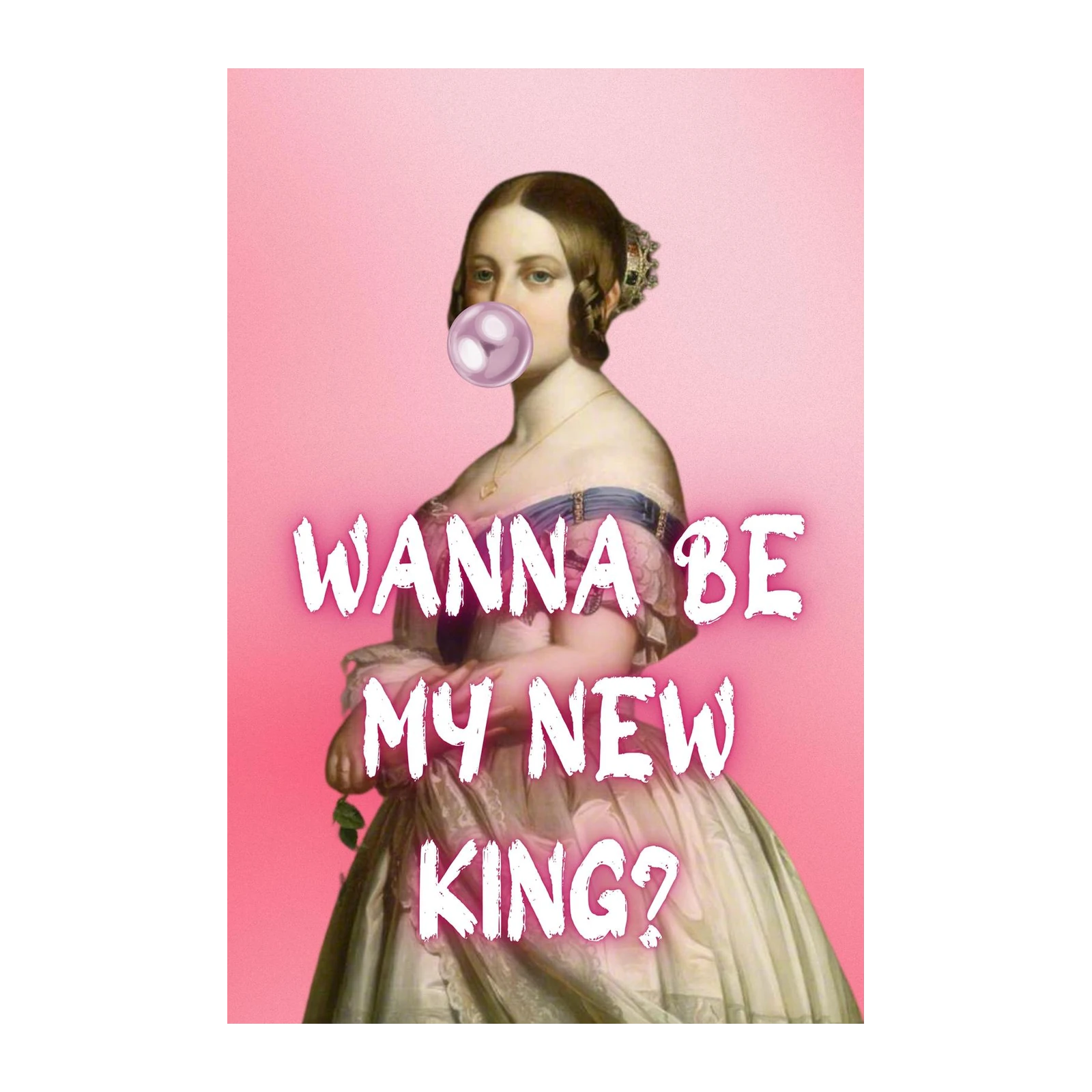 Victorian Queen Bubble Gum Pop Art Wall Art