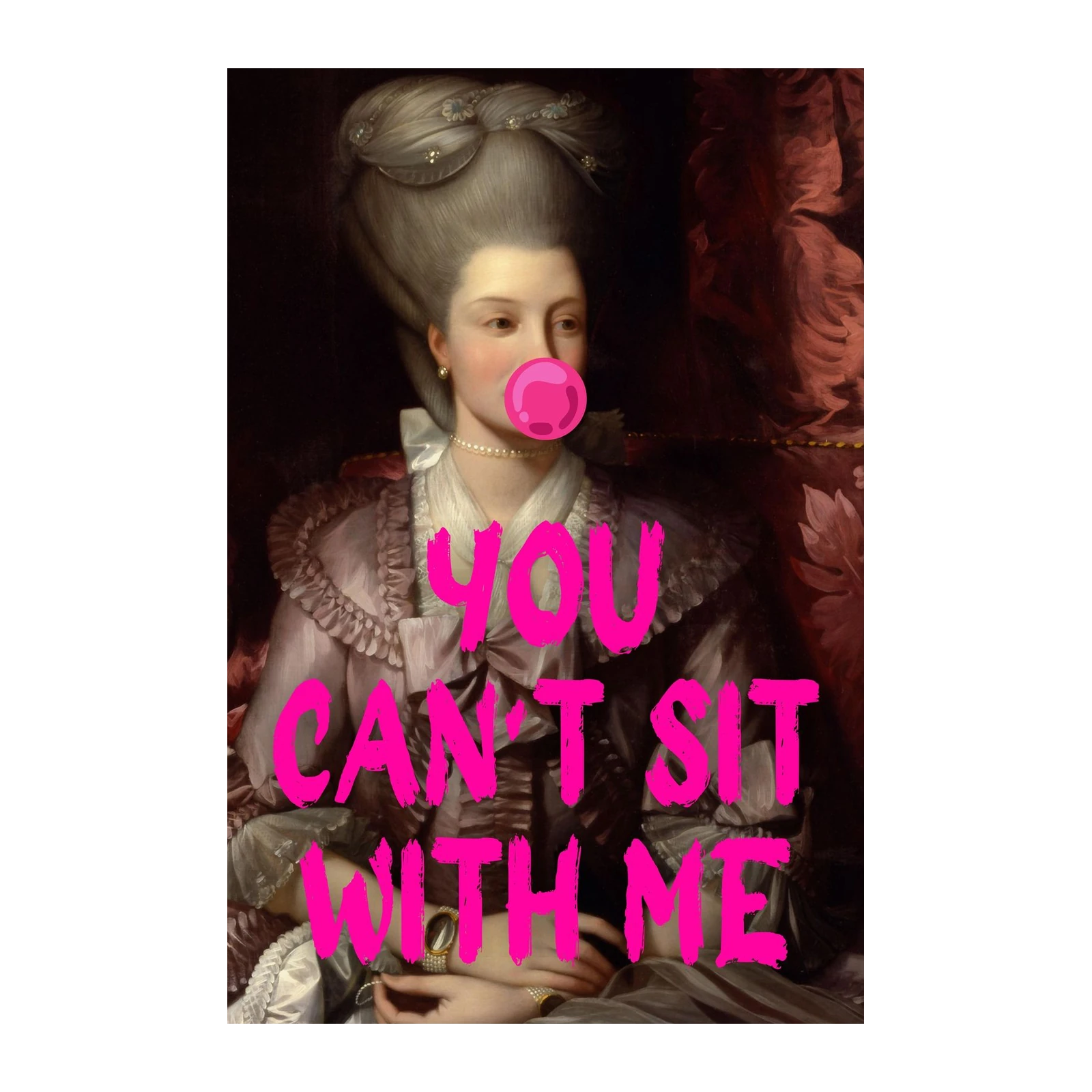 Regal Rebel Bubblegum Portrait Wall Art