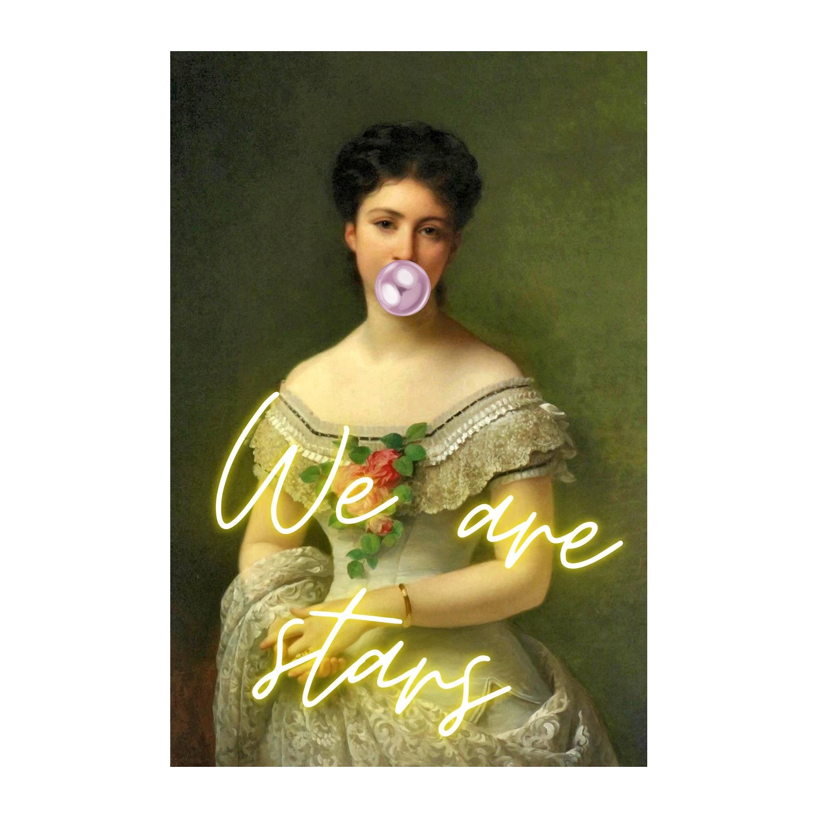 Victorian Lady Bubblegum "We Are Stars" Wall Art