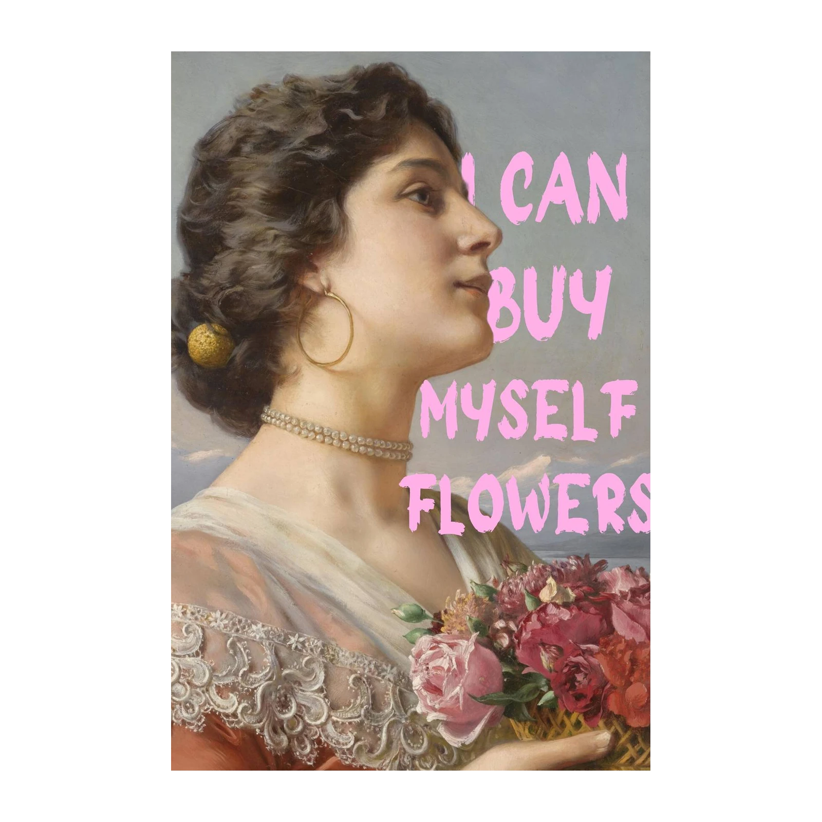 Empowering Floral Portrait Wall Art