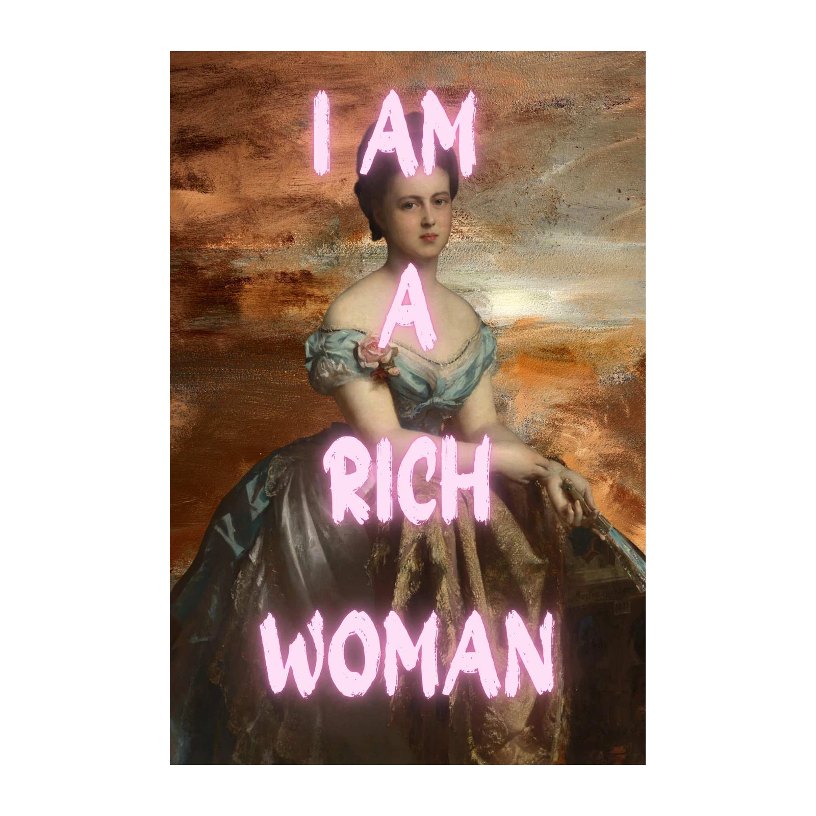 Empowering "I Am A Rich Woman" Wall Art
