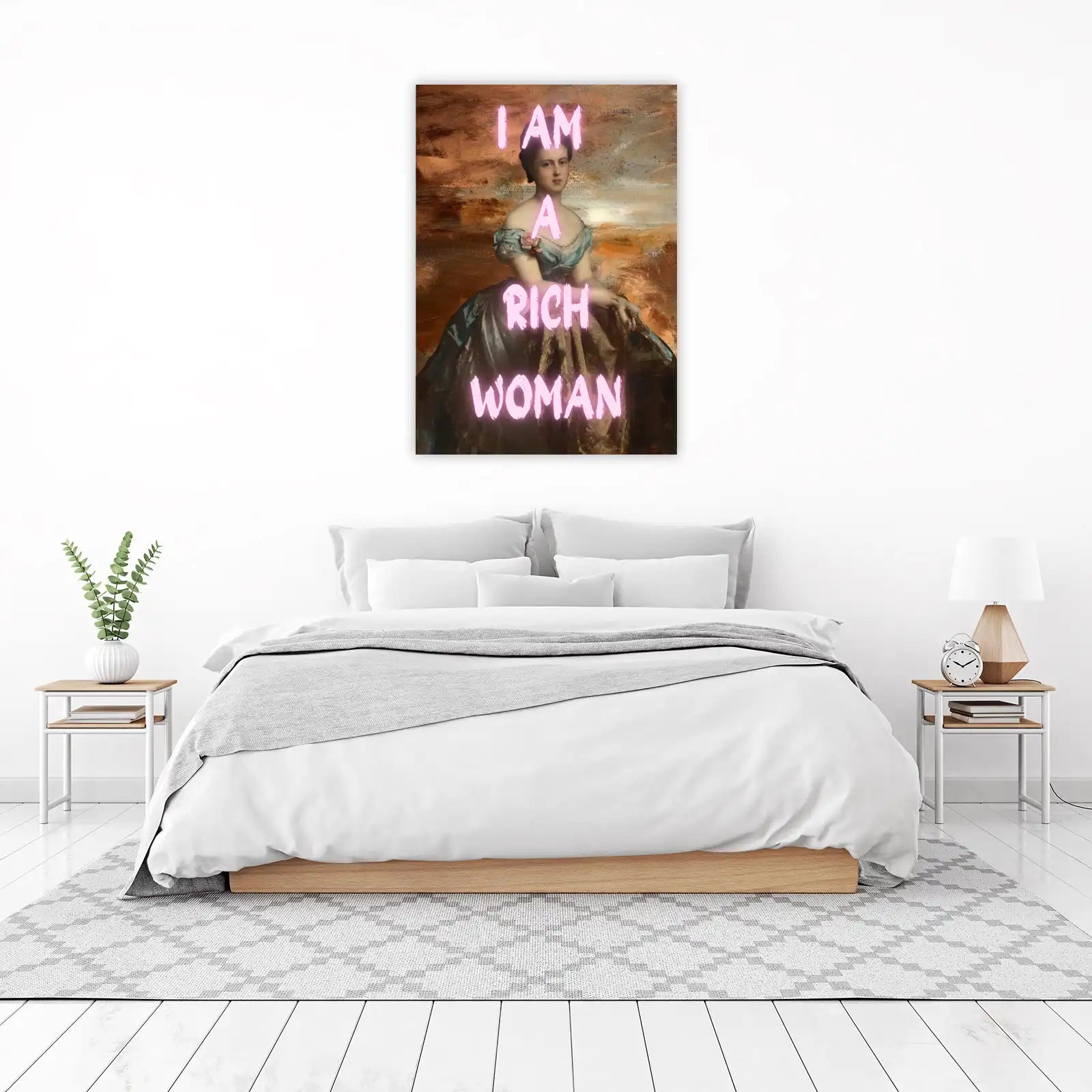 Empowering "I Am A Rich Woman" Wall Art