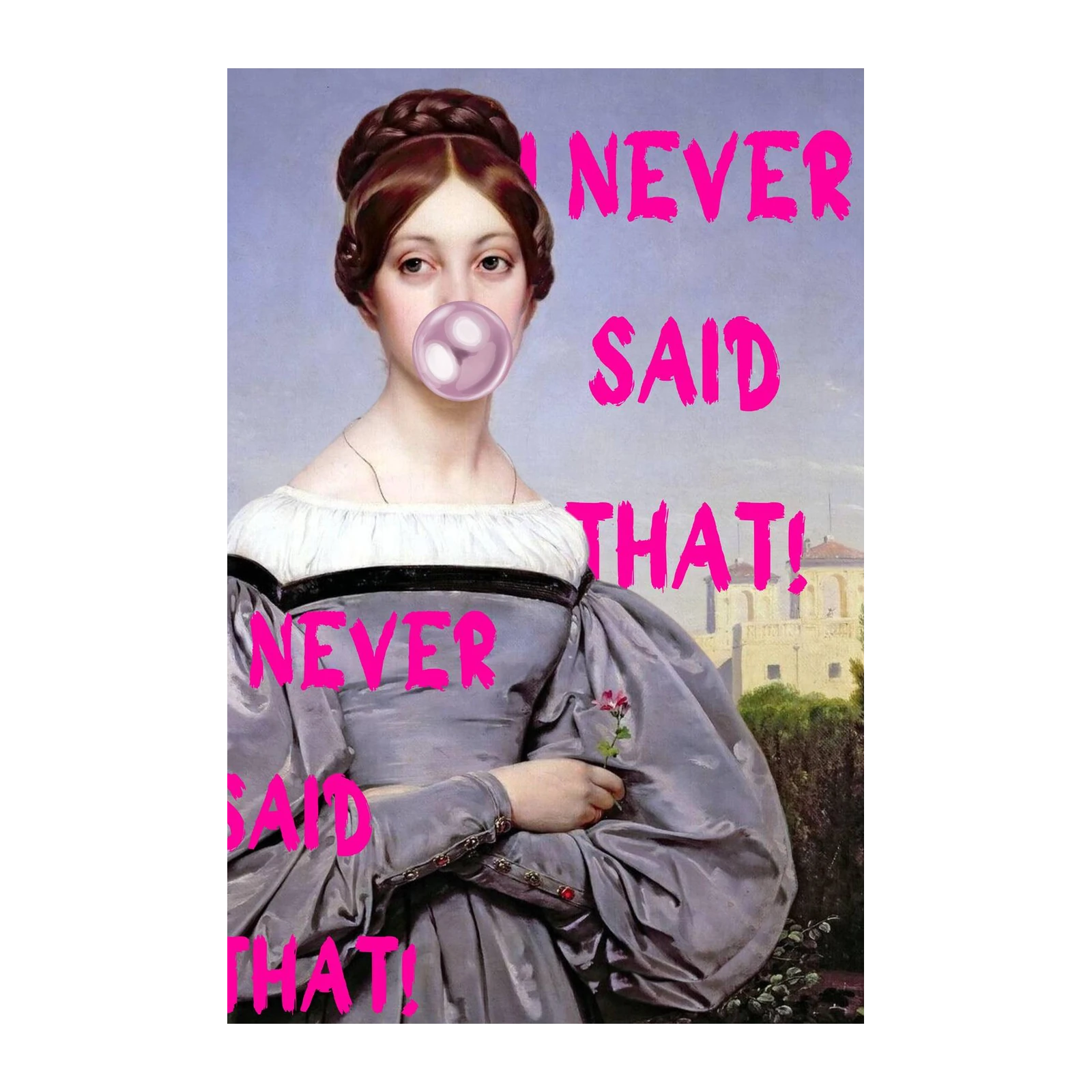 Retro Portrait I Never Said That Wall Art