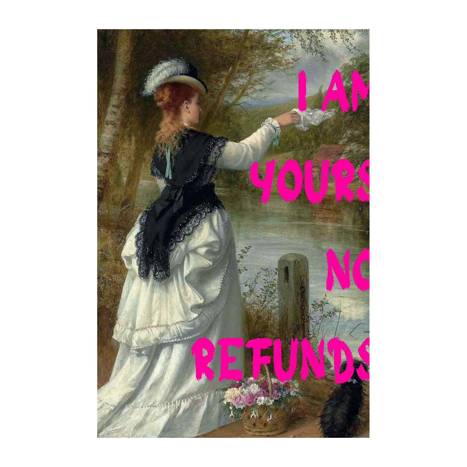 Vintage Lady "No Refunds" Wall Art