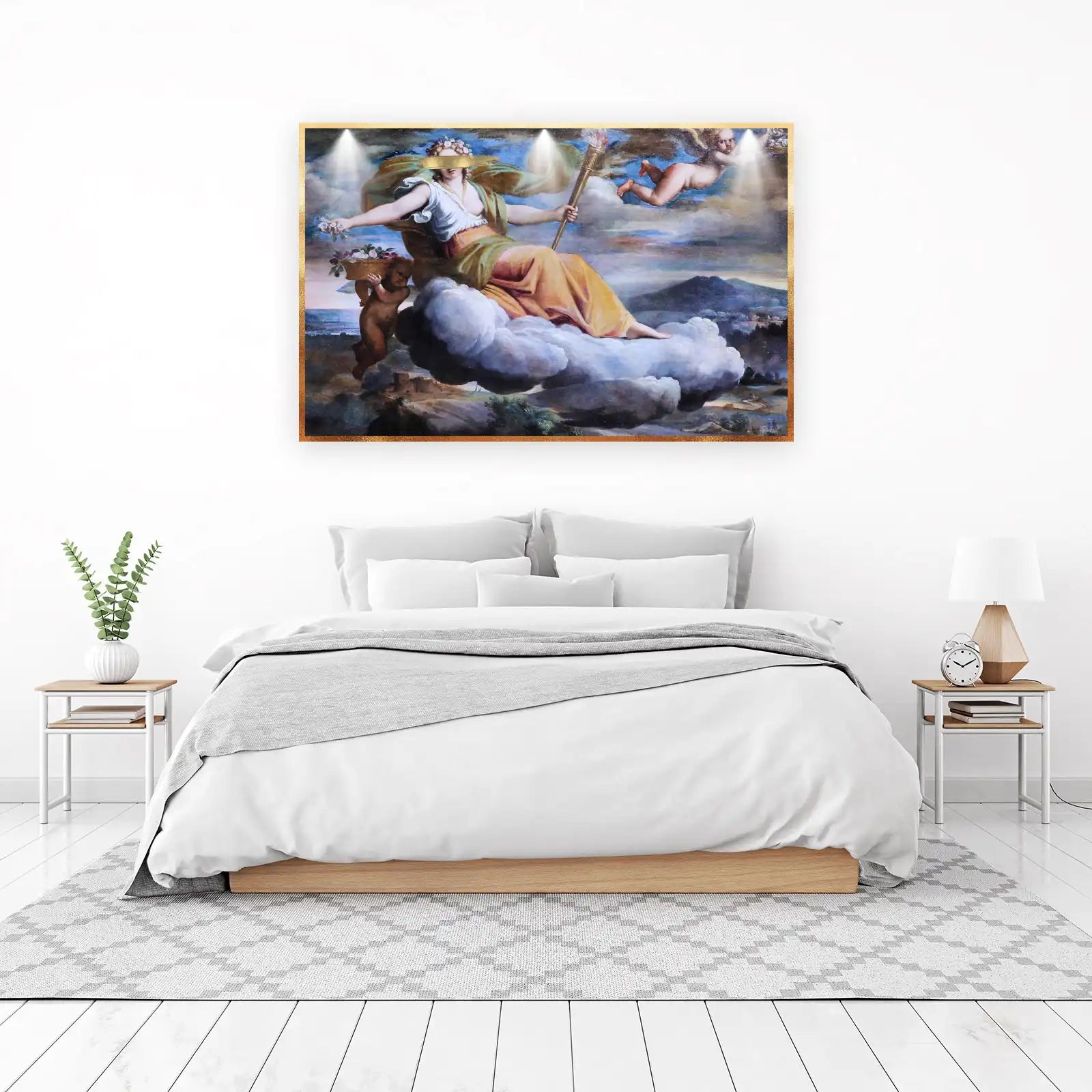 Classical Goddess Cherub Cloud Wall Art