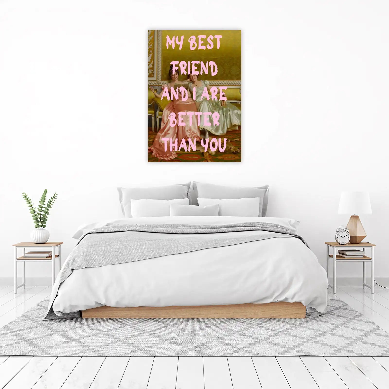 Best Friends Vintage Portrait Wall Art
