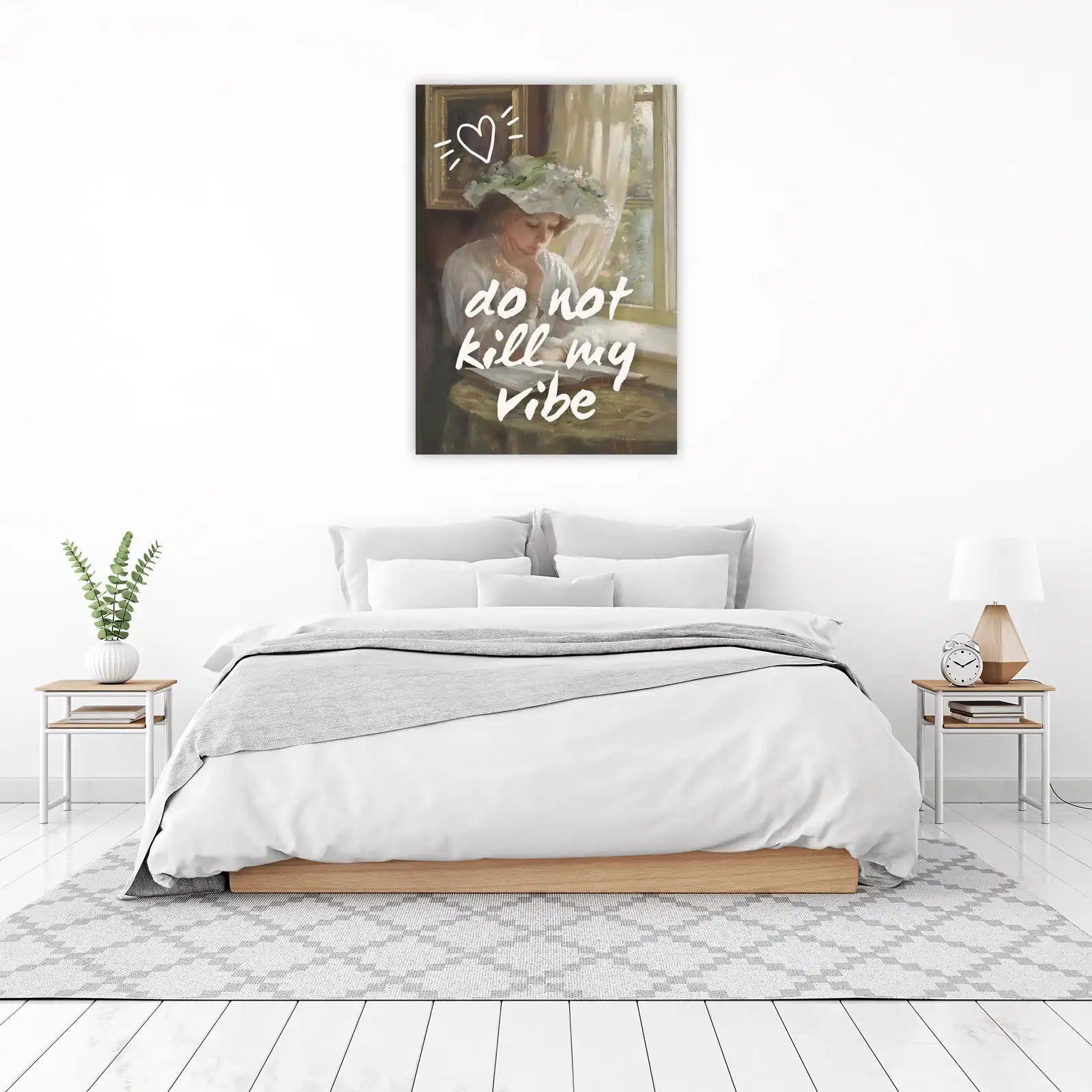 Victorian Woman "Do Not Kill My Vibe" Wall Art