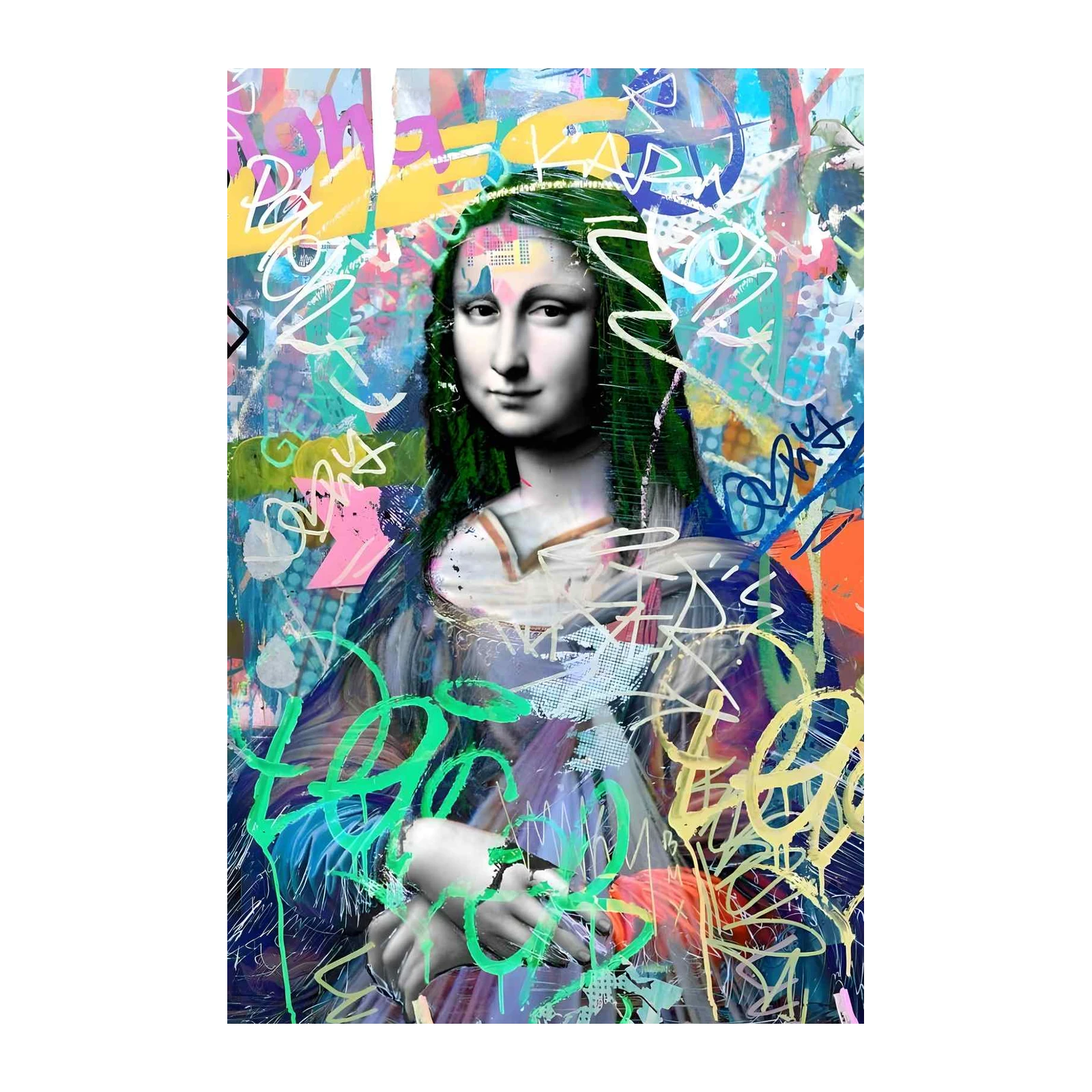 Graffiti Mona Lisa Pop Art Wall Art