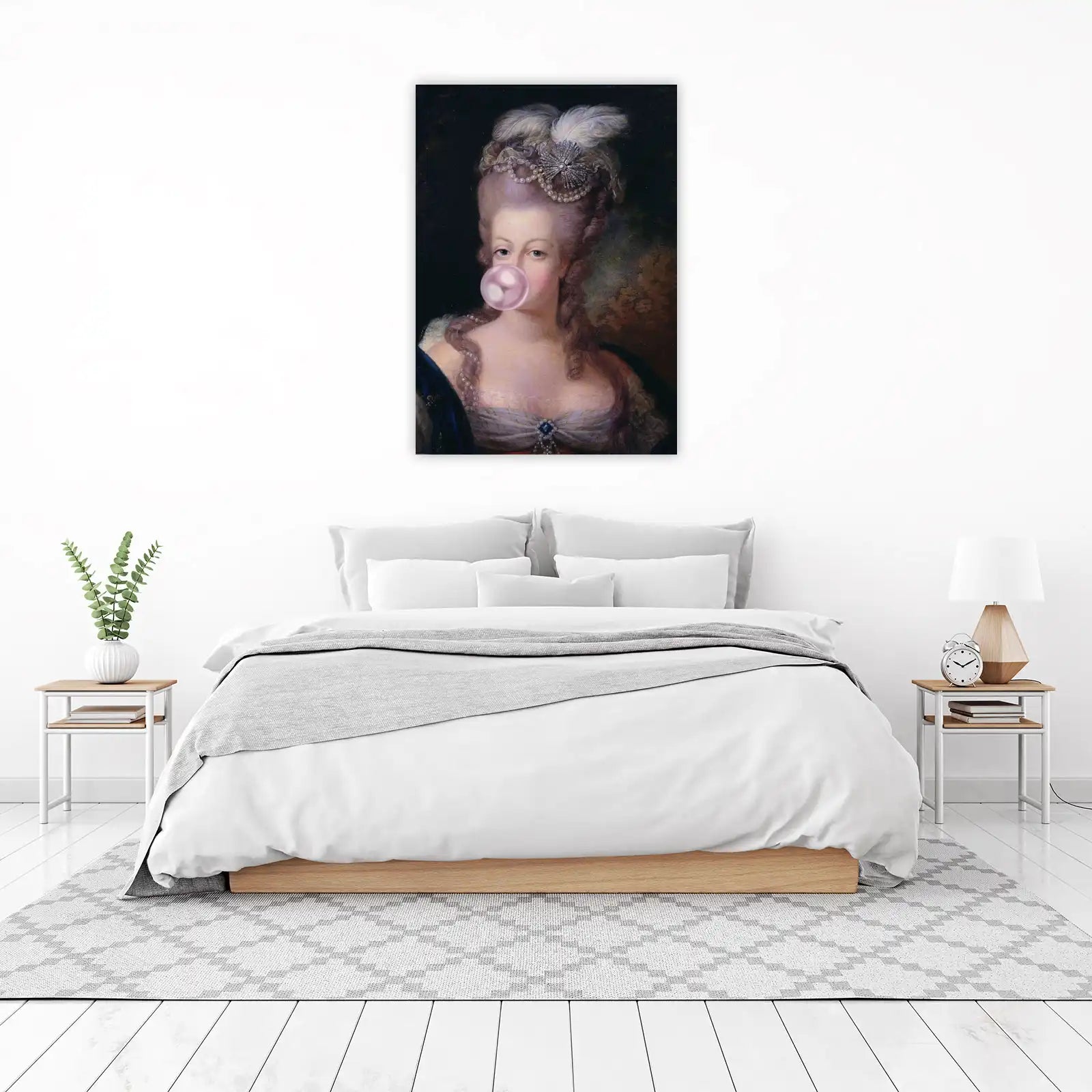 Whimsical Portrait Bubble Gum Queen Wall Art
