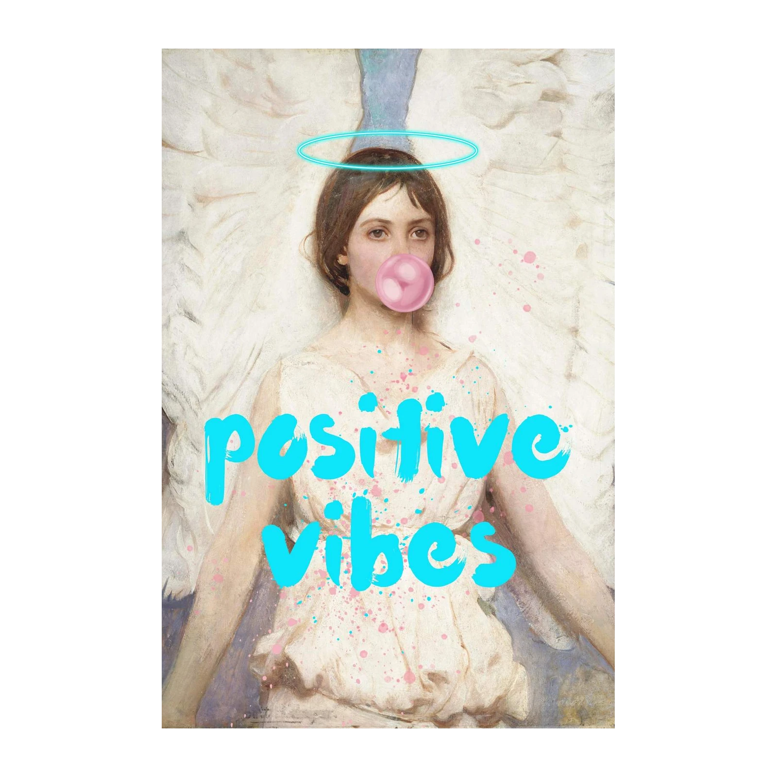 Angel Pop Art "Positive Vibes" Wall Art