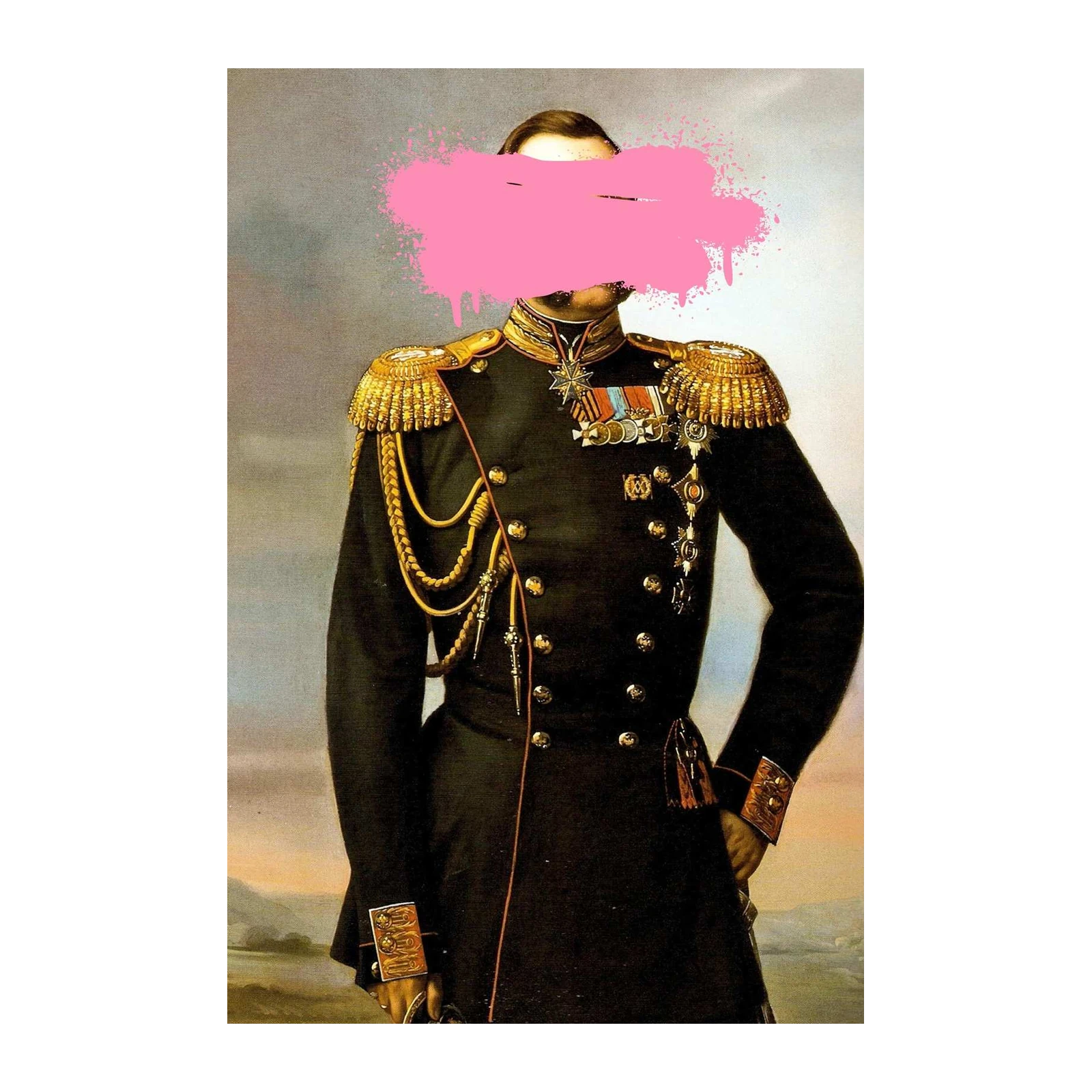 Modern General Pink Splash Wall Art
