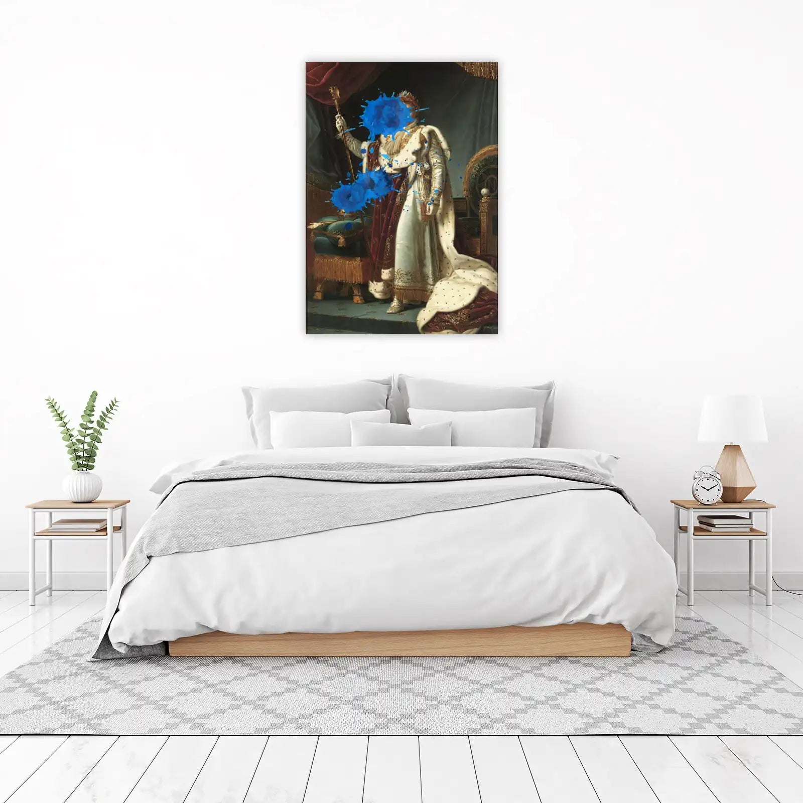 Modern Napoleon Blue Splatter Wall Art