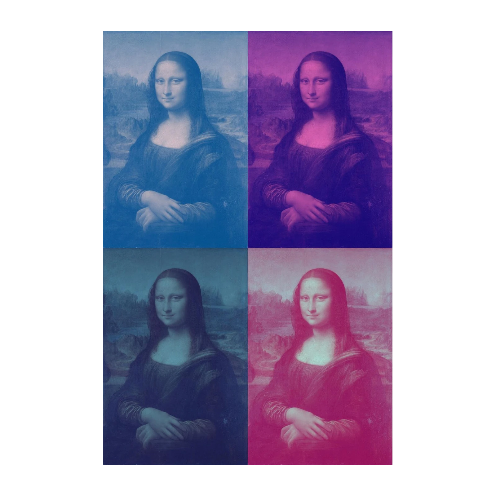 Pop Art Mona Lisa Quad Wall Art