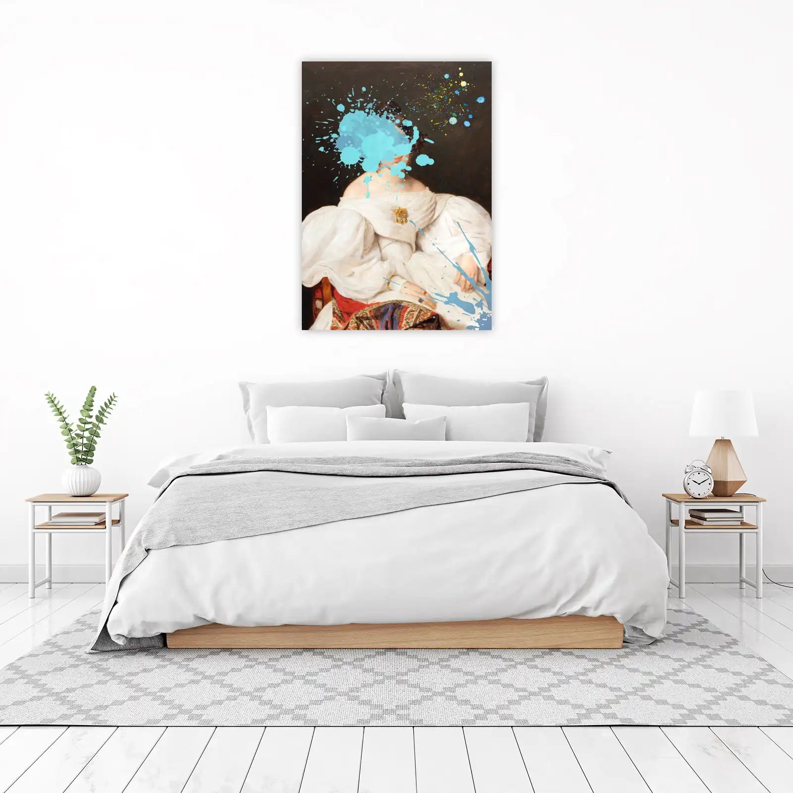 Modern Splash Portrait Classic Lady Wall Art