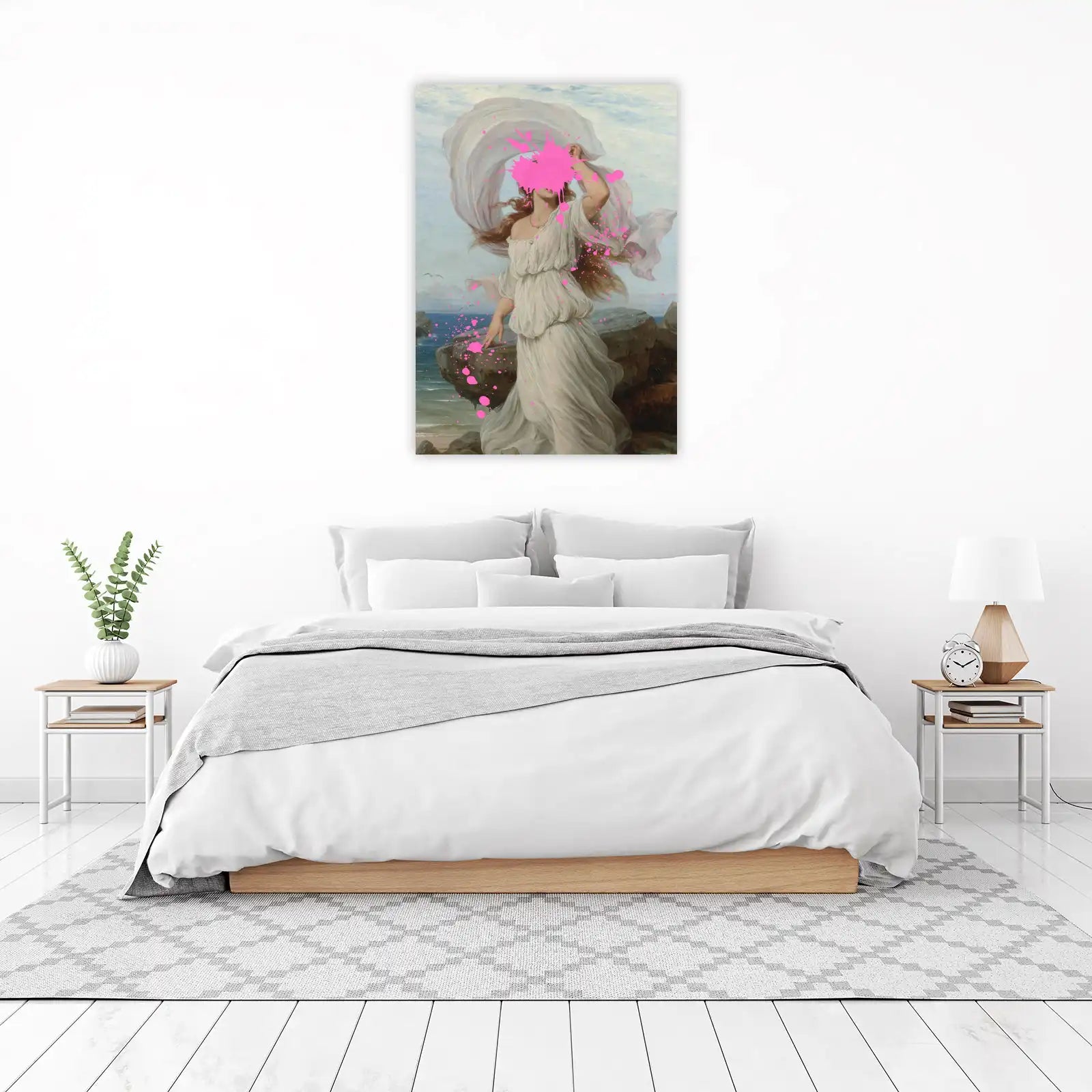 Neo-Classical Goddess Pink Splatter Wall Art
