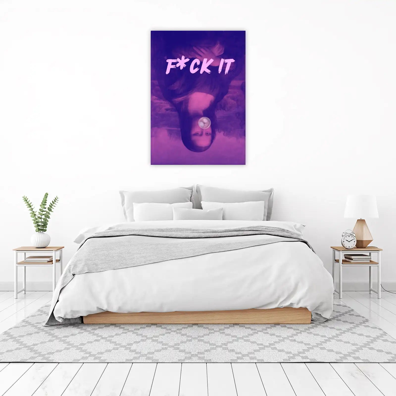 Mona Lisa F*ck It Bubblegum Wall Art