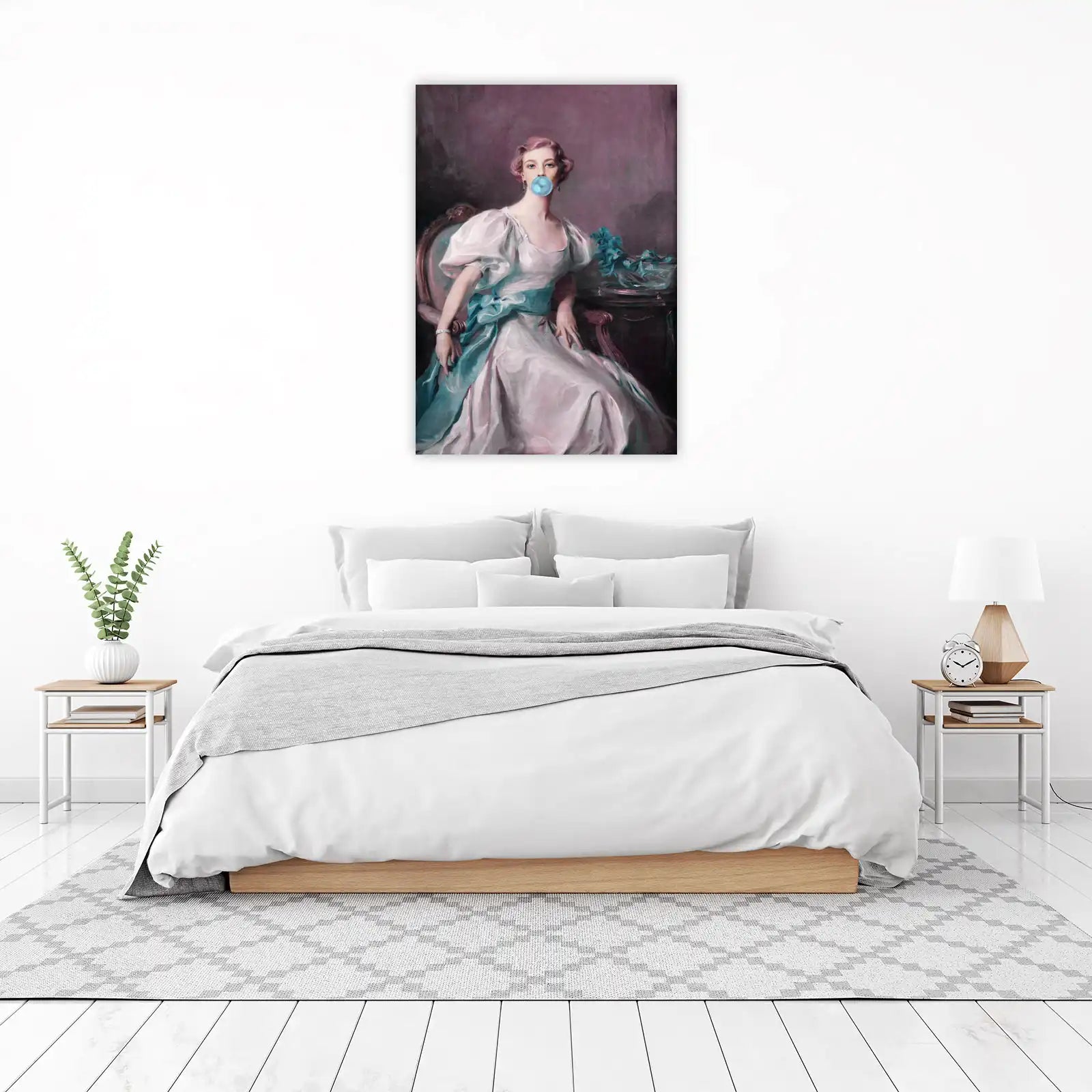 Pop Art Vintage Portrait Bubblegum Wall Art