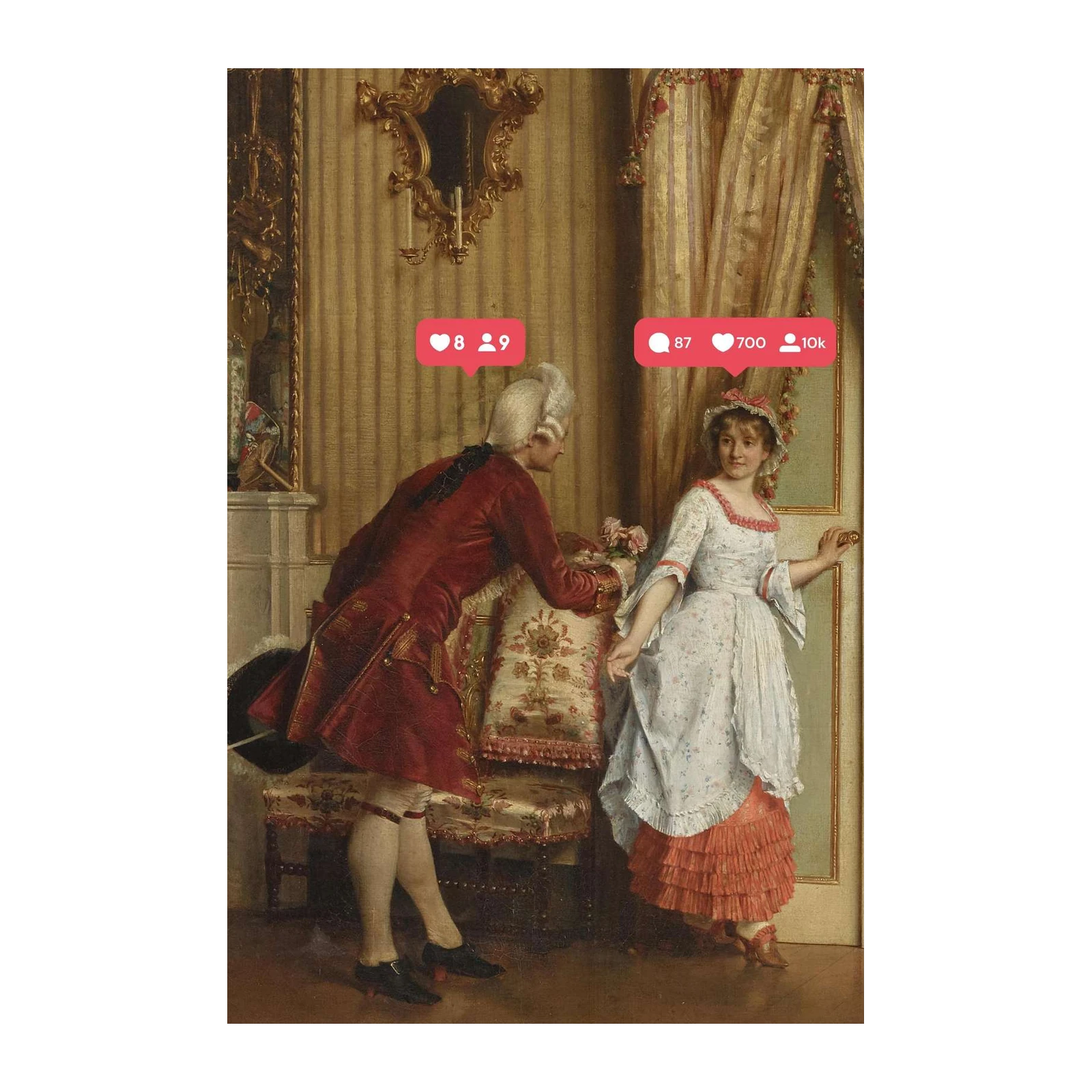 Elegant Rococo Courtship Wall Art