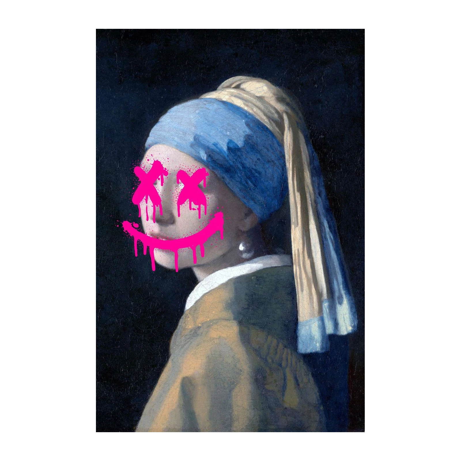 Graffiti Girl with Pearl Earring Wall Art