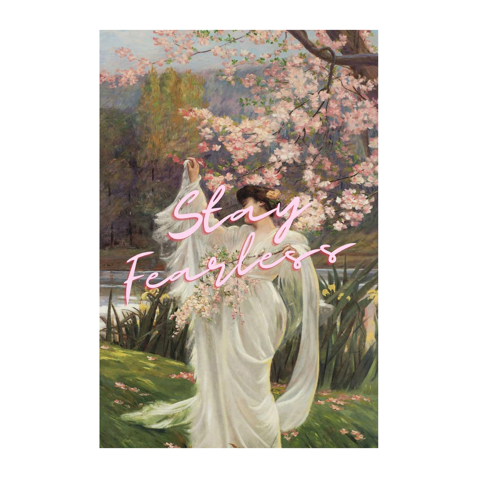 Ethereal Bloom: Stay Fearless Wall Art