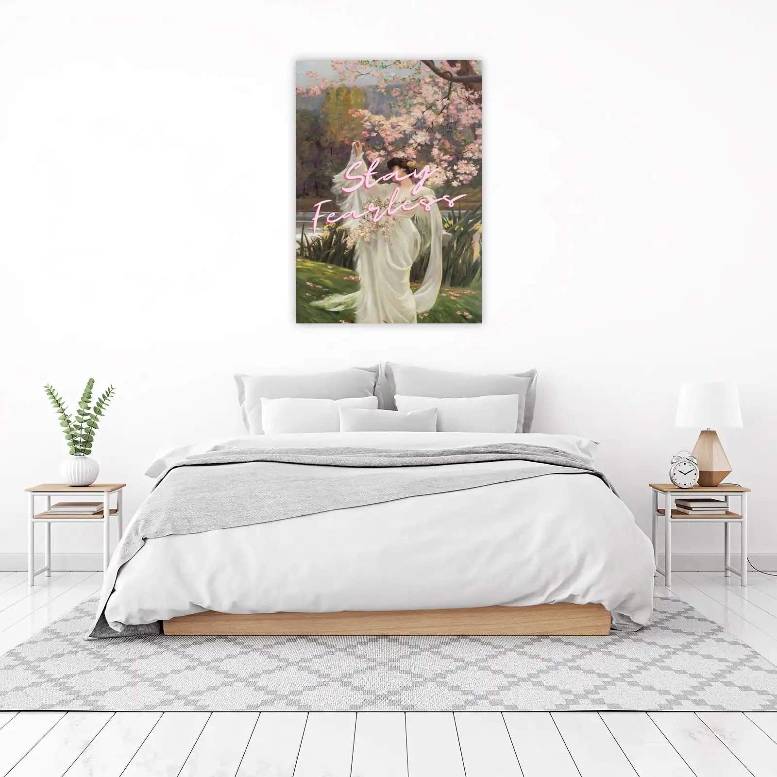 Ethereal Bloom: Stay Fearless Wall Art