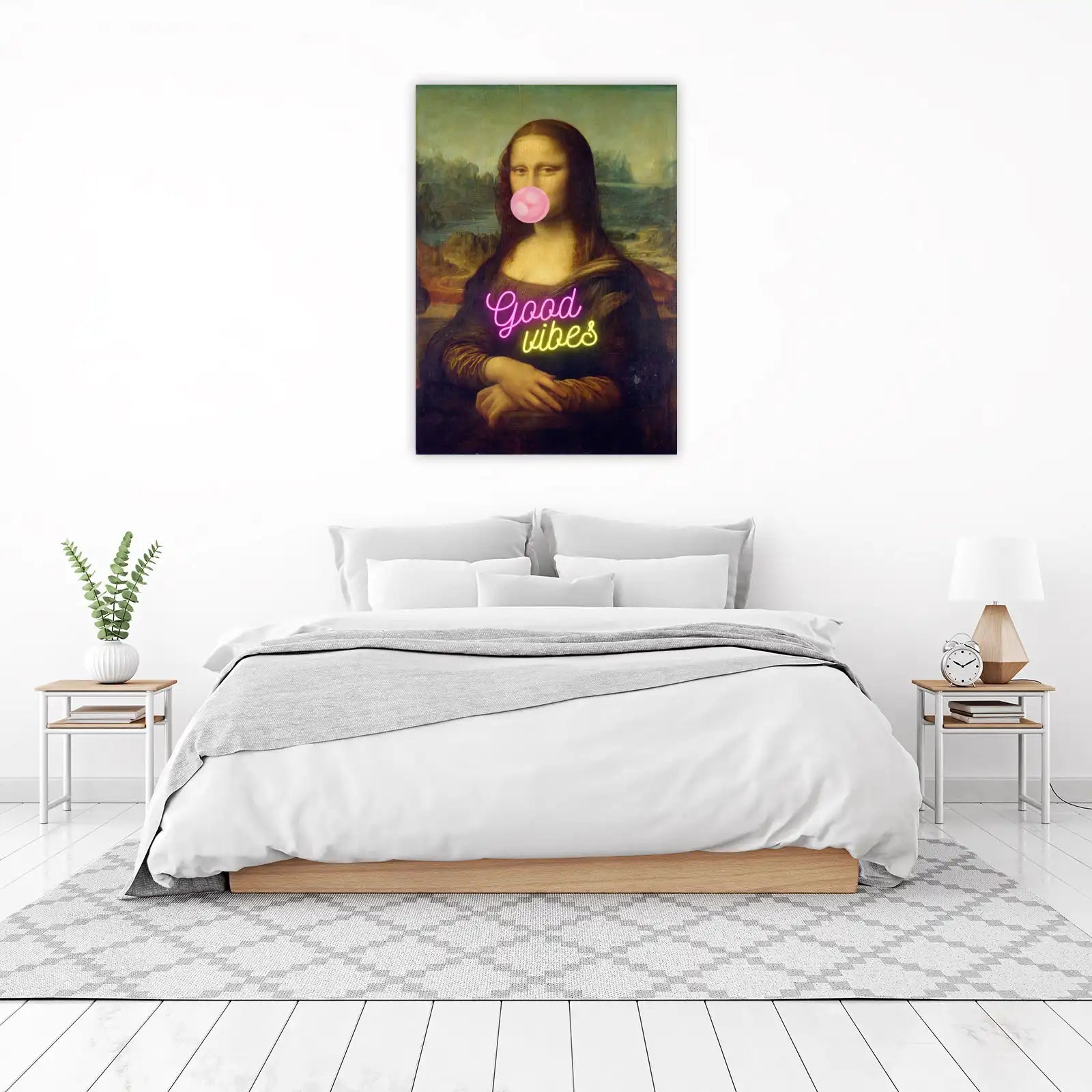 Modern Mona Lisa Good Vibes Wall Art