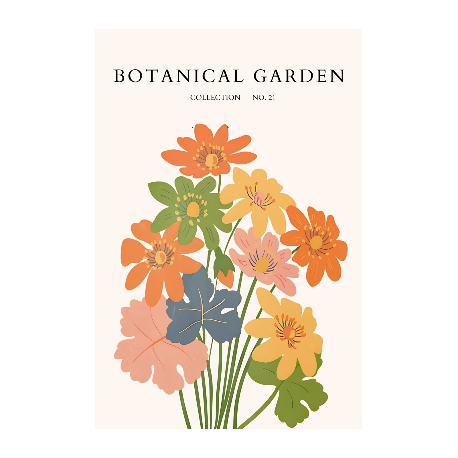 Vibrant Floral Botanical Garden Collection No. 21 Wall Art