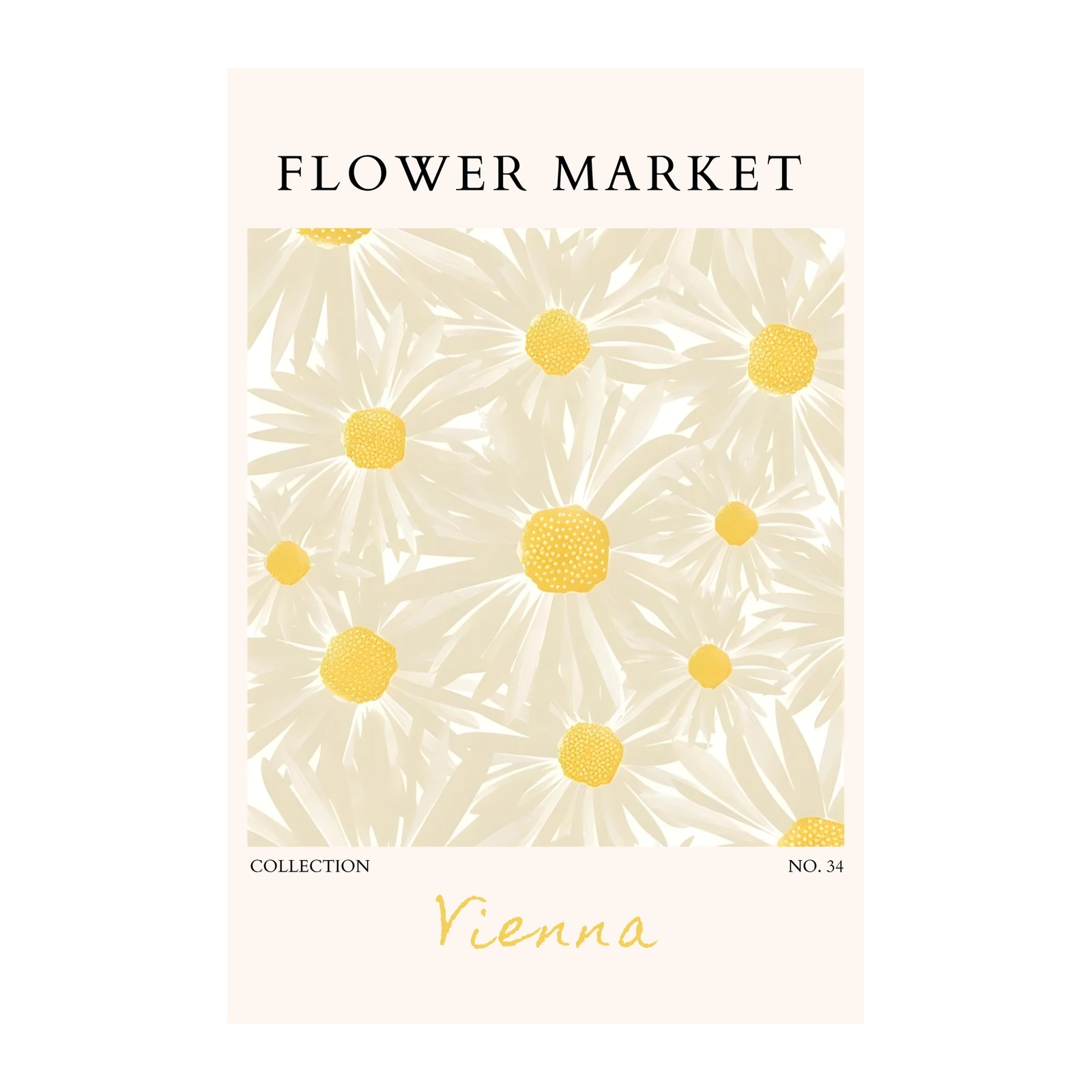 Vienna Daisy Flower Market Wall Art