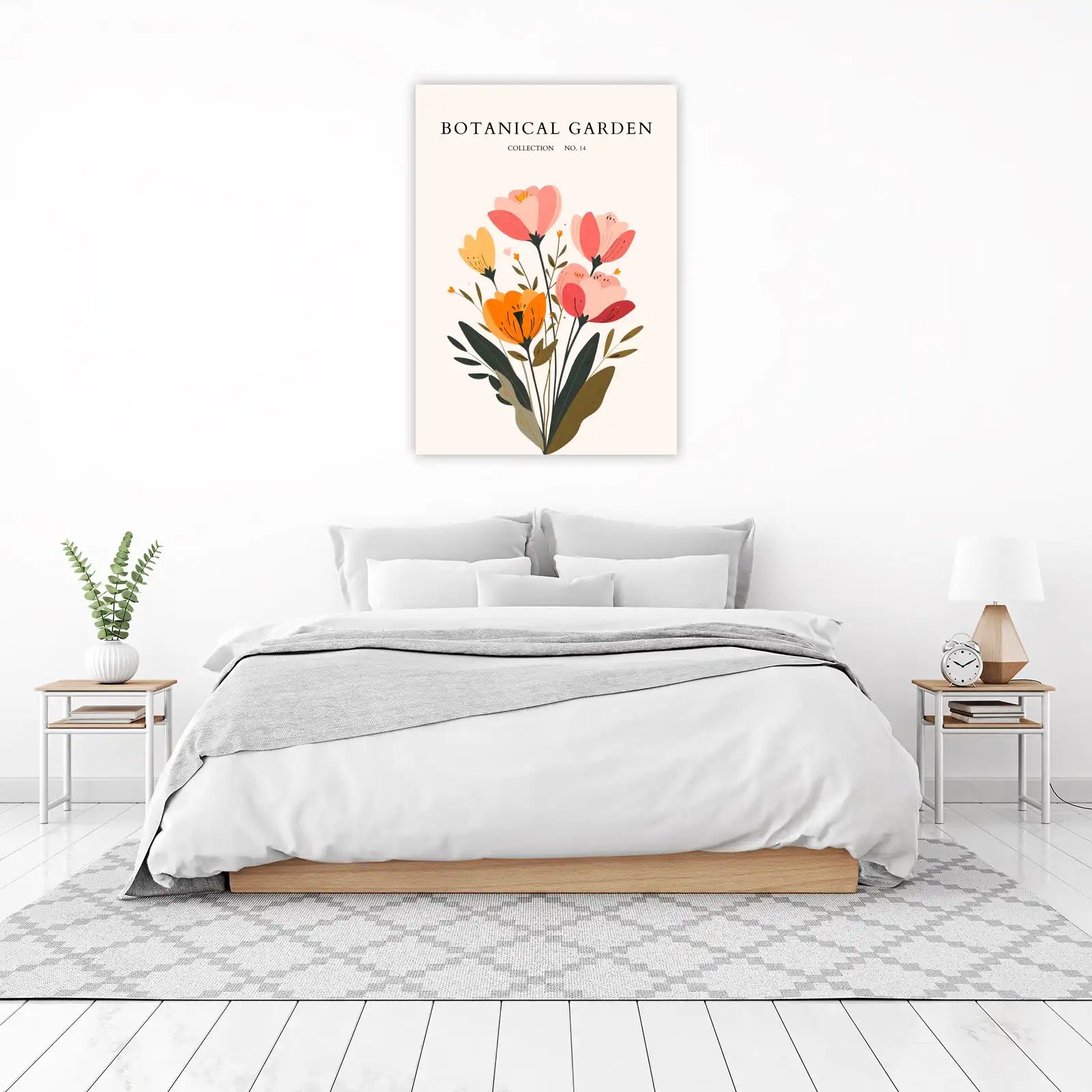 Vibrant Floral Bouquet Wall Art - Botanical Art