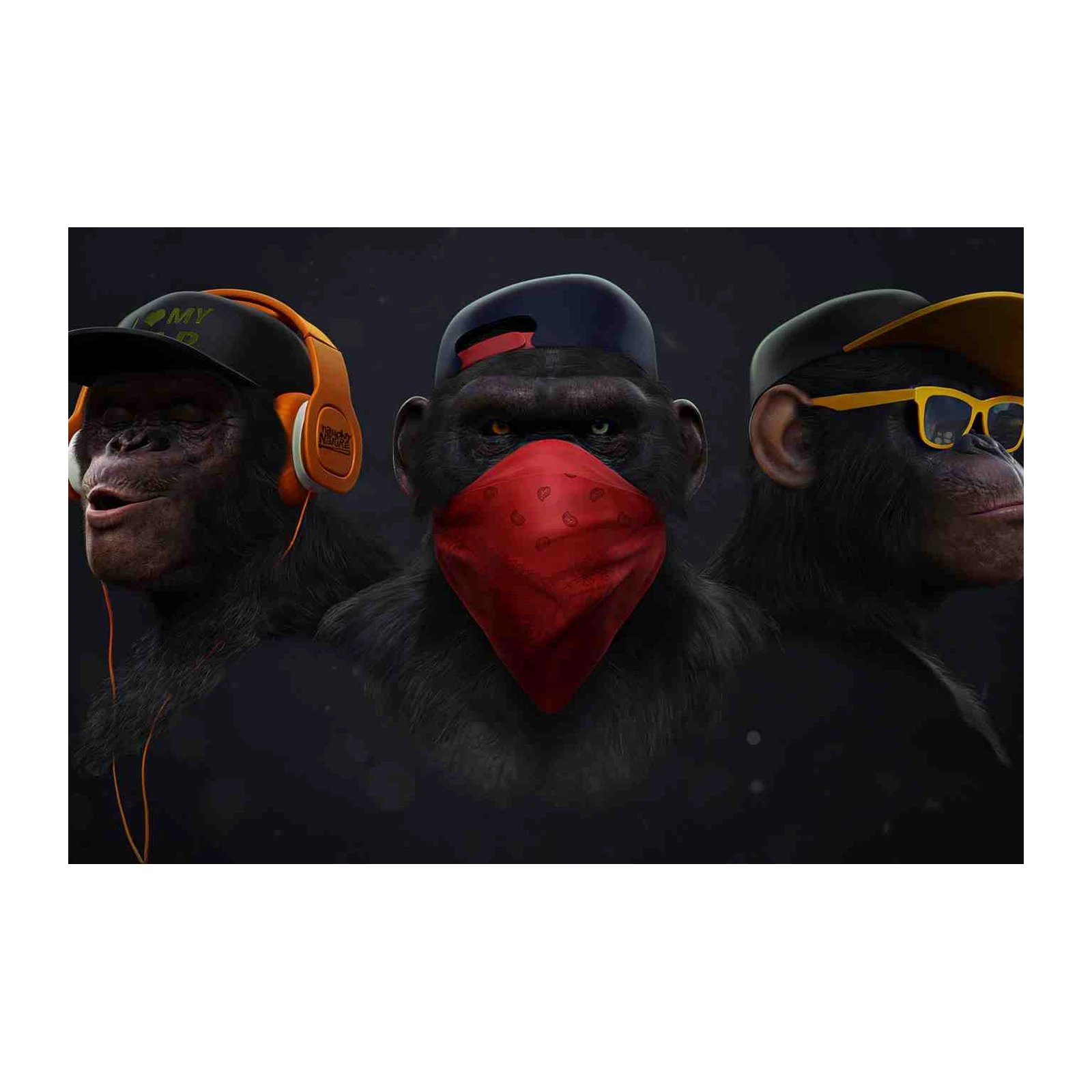 Urban Chimps: Hear No Evil, See No Evil Wall Art