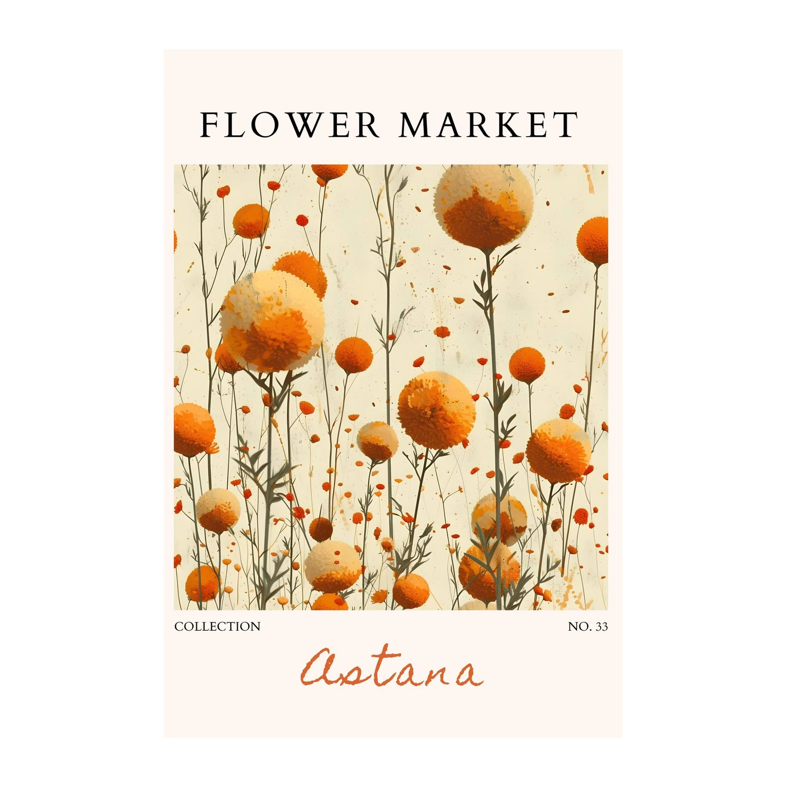 Vibrant Floral Bloom Abstract Wall Art
