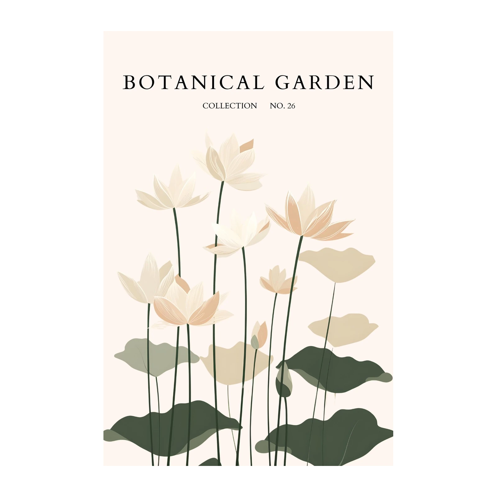 Serene Lotus Garden Aesthetic Wall Art