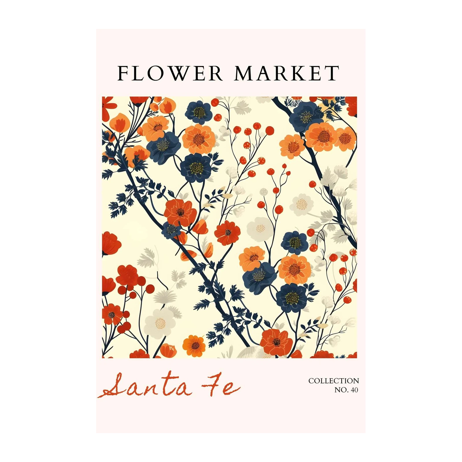 Vintage Flower Market Santa Fe Wall Art