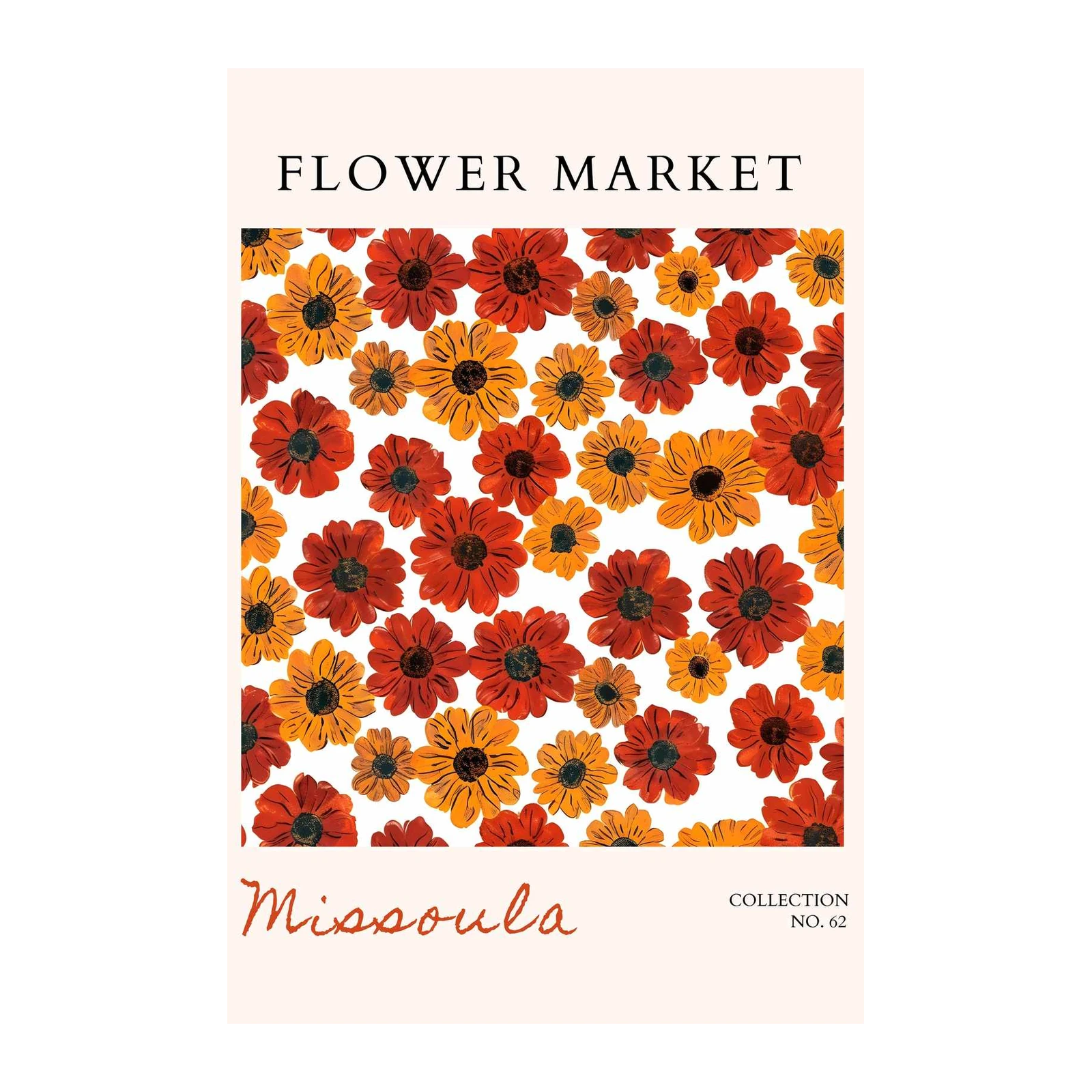 Vibrant Floral Market Missoula Wall Art