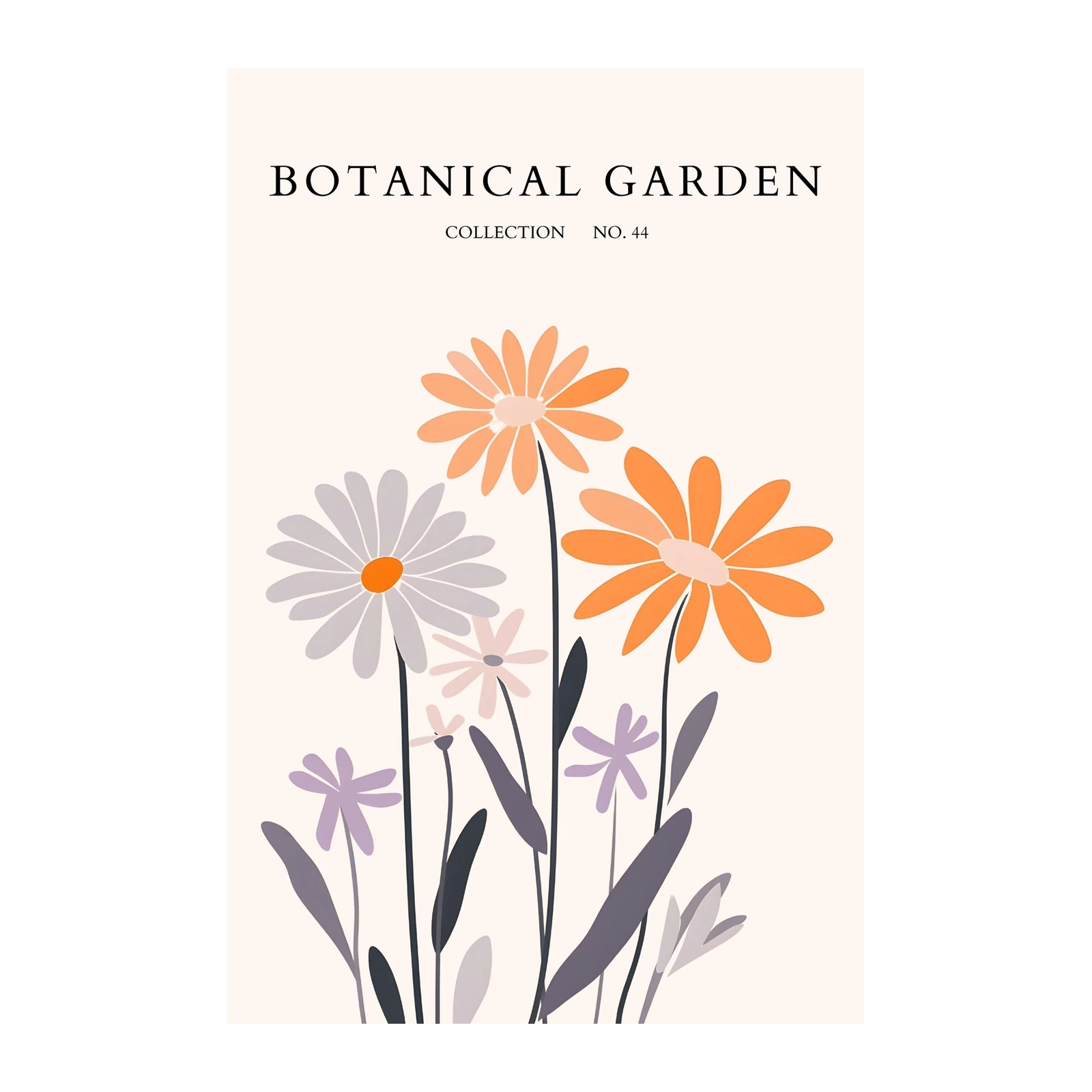 Botanical Garden Floral Daisy Wall Art