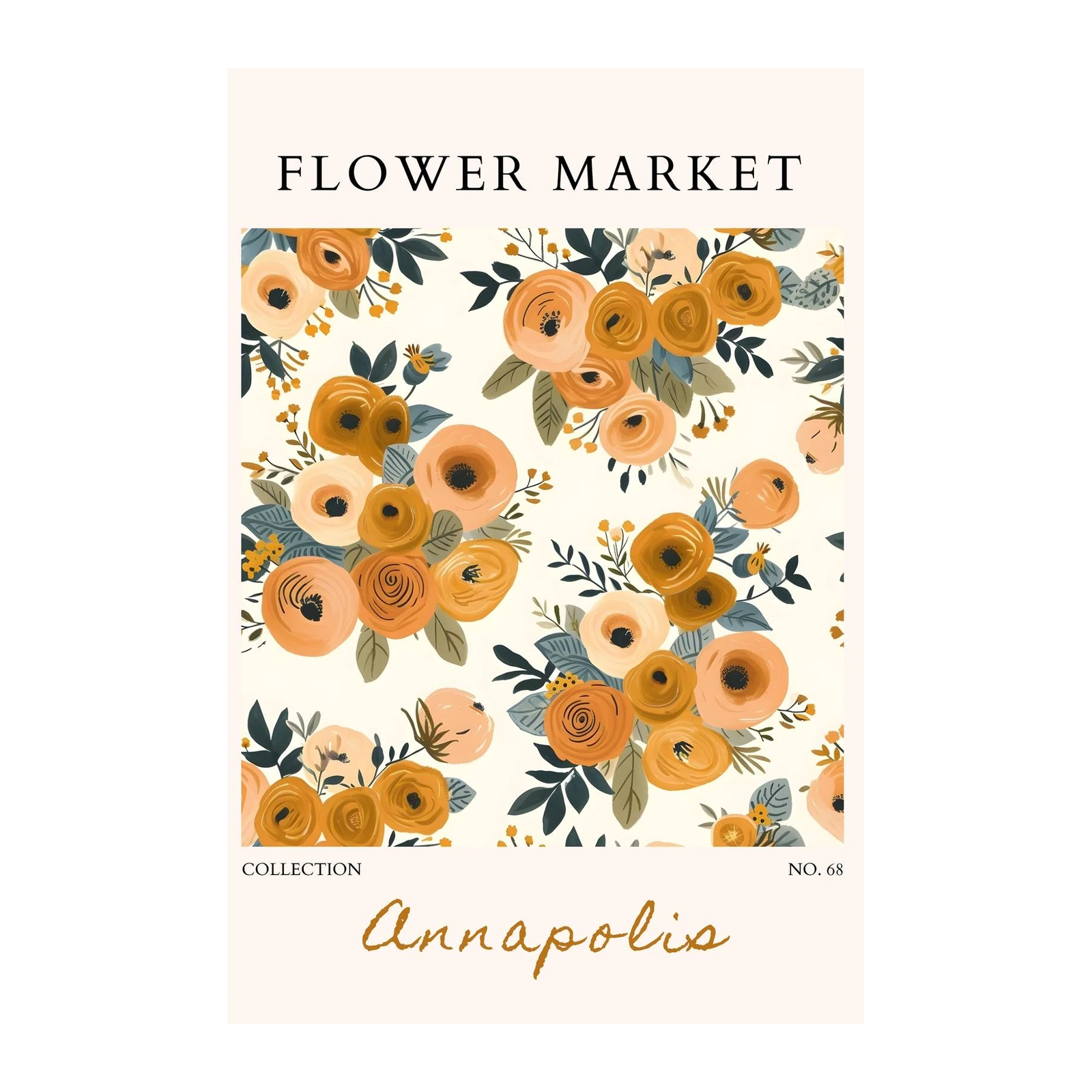 Vintage Floral Bouquet Wall Art