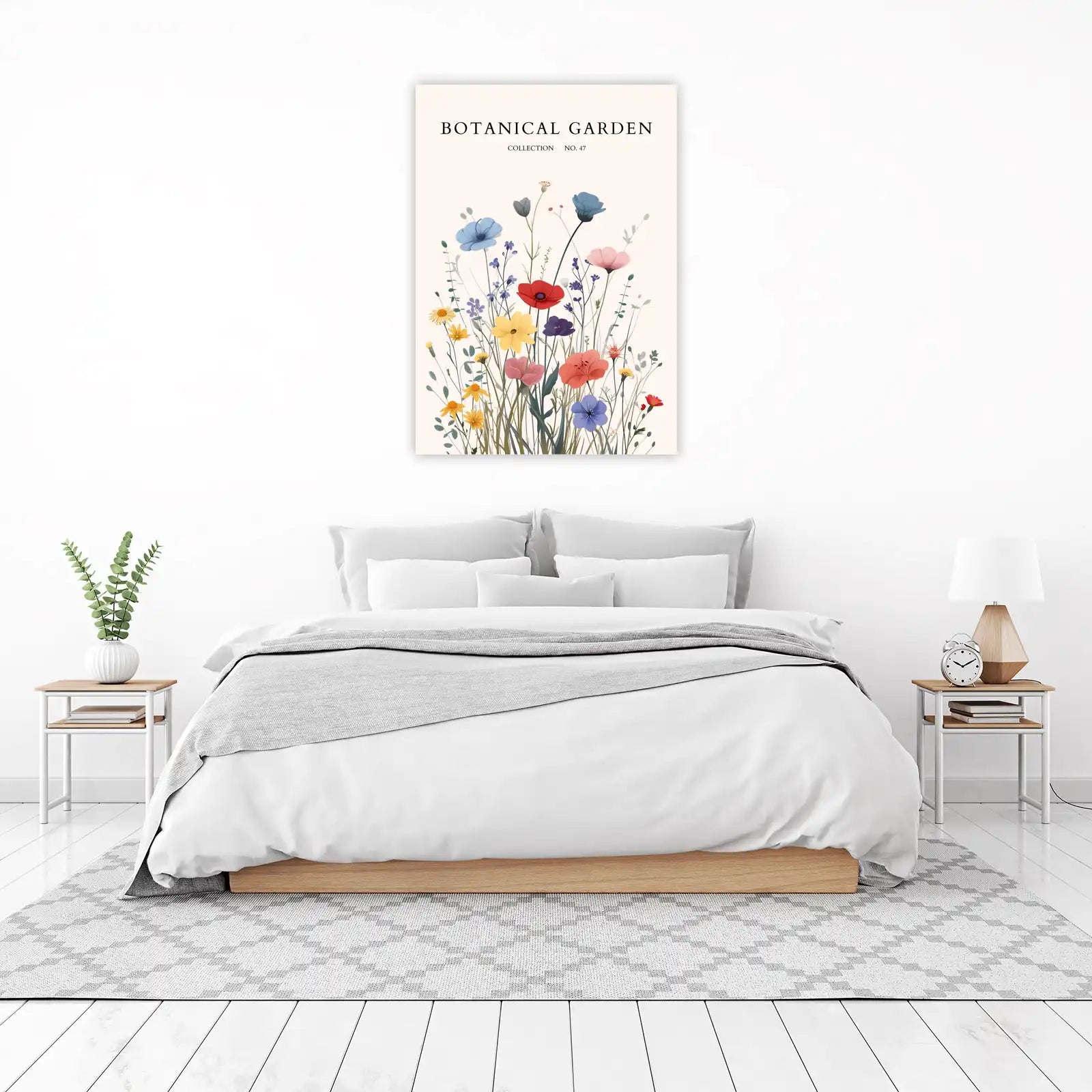 Vibrant Botanical Garden Floral Wall Art