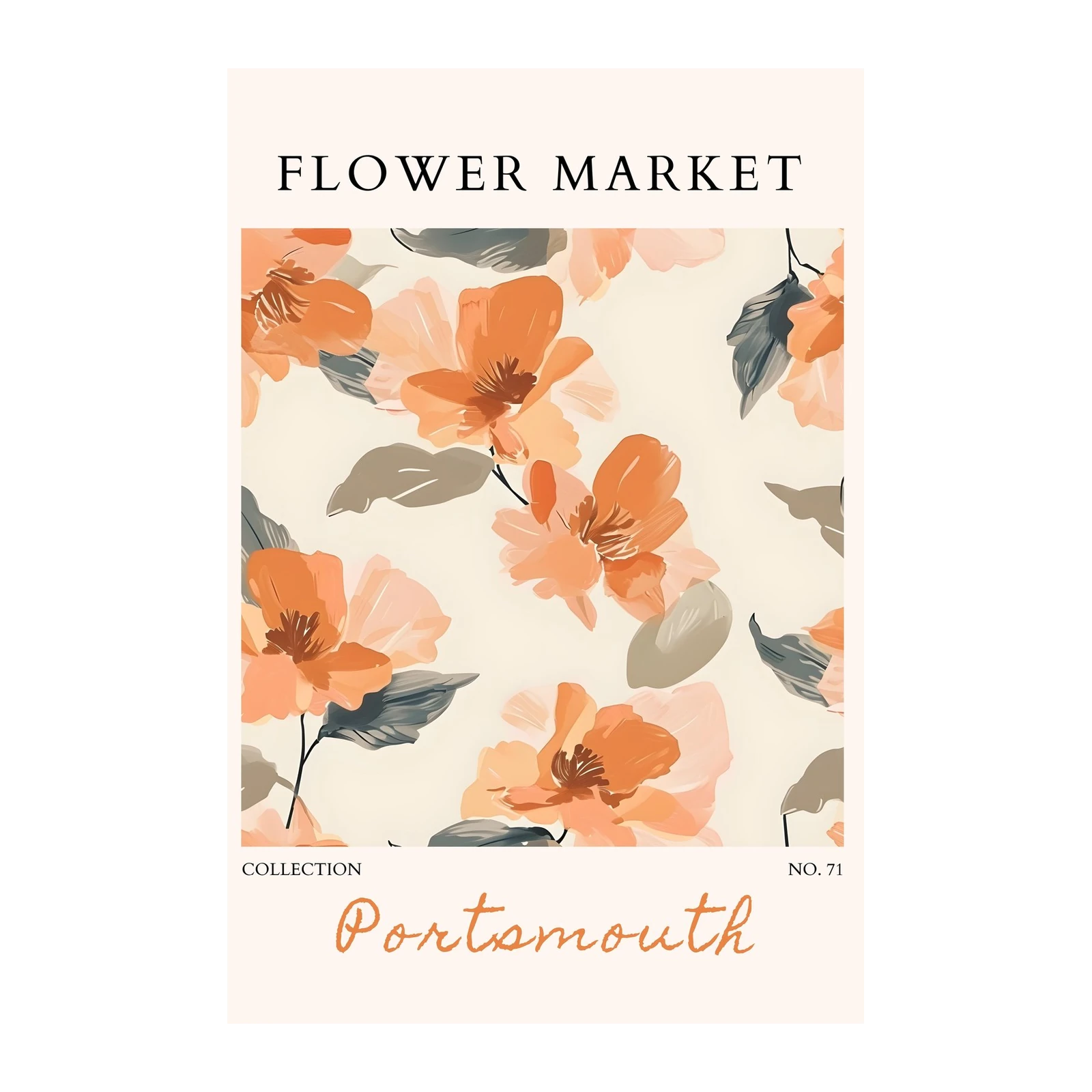 Vibrant Floral Market Portsmouth Wall Art