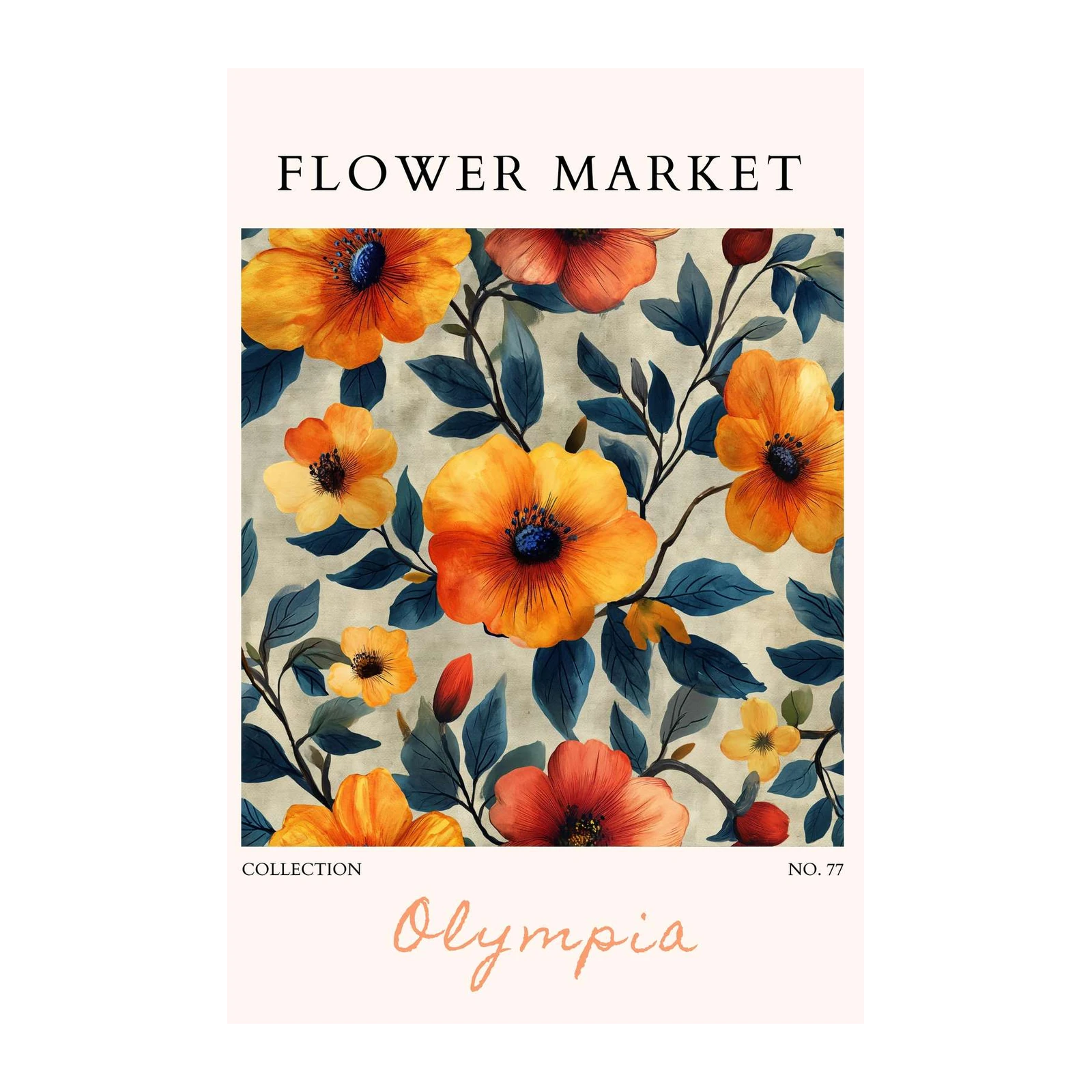 Vibrant Floral Market Wall Art